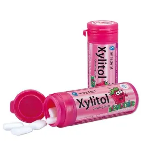 MIRADENT Xylitol chewing gum strawberry