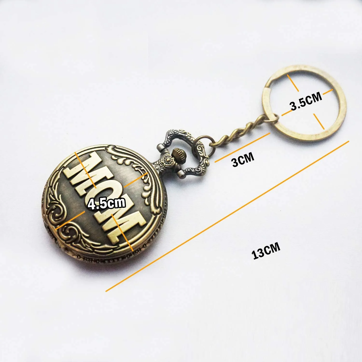 MOM Pocket Watch Keychain