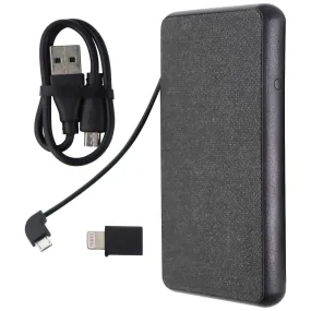 Mophie PowerStation Plus 6000mAh Charger with Built-in Switch-Tip Cable - Black