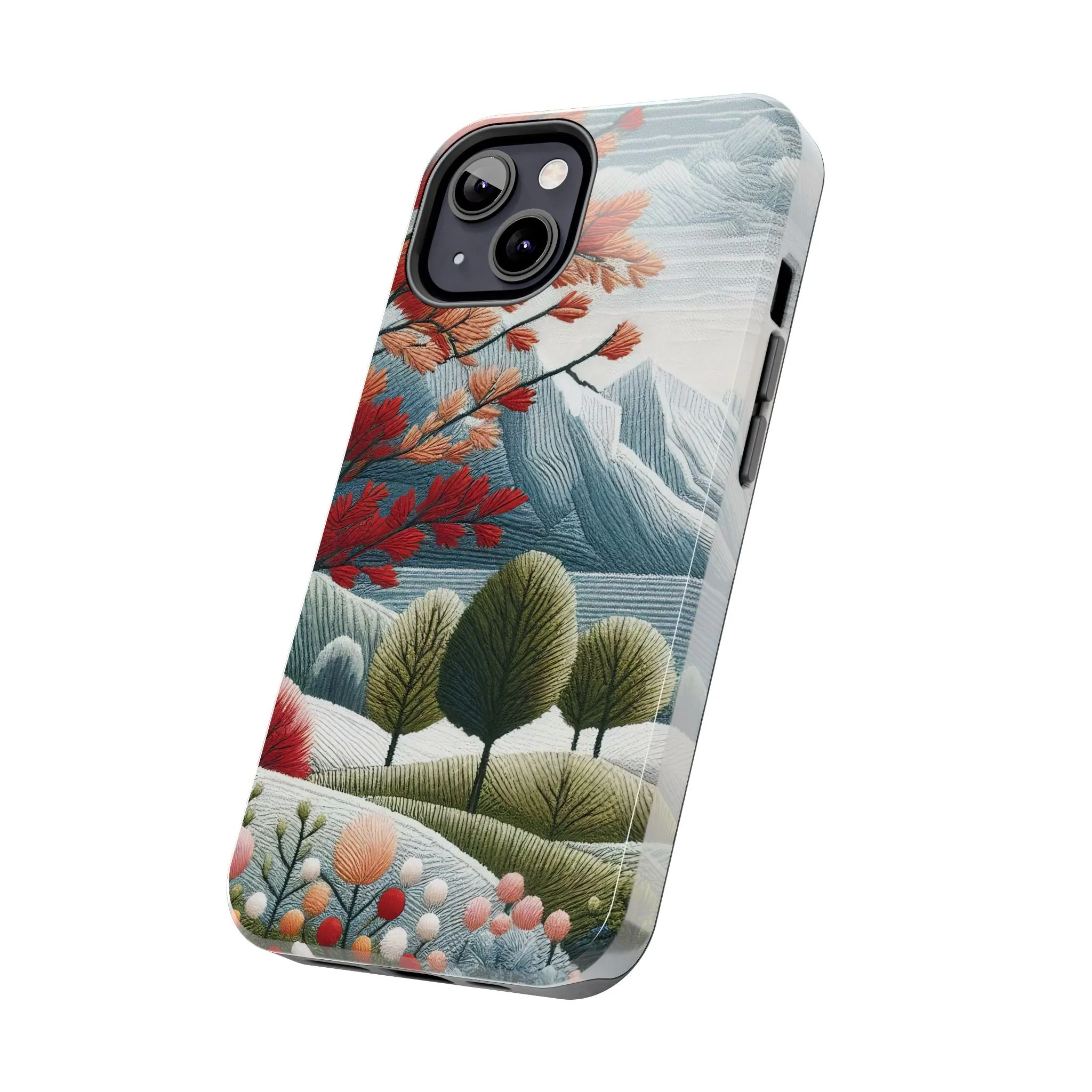 Nature-Inspired Tough Phone Cases - Vibrant Landscape Design for Outdoor Enthusiasts