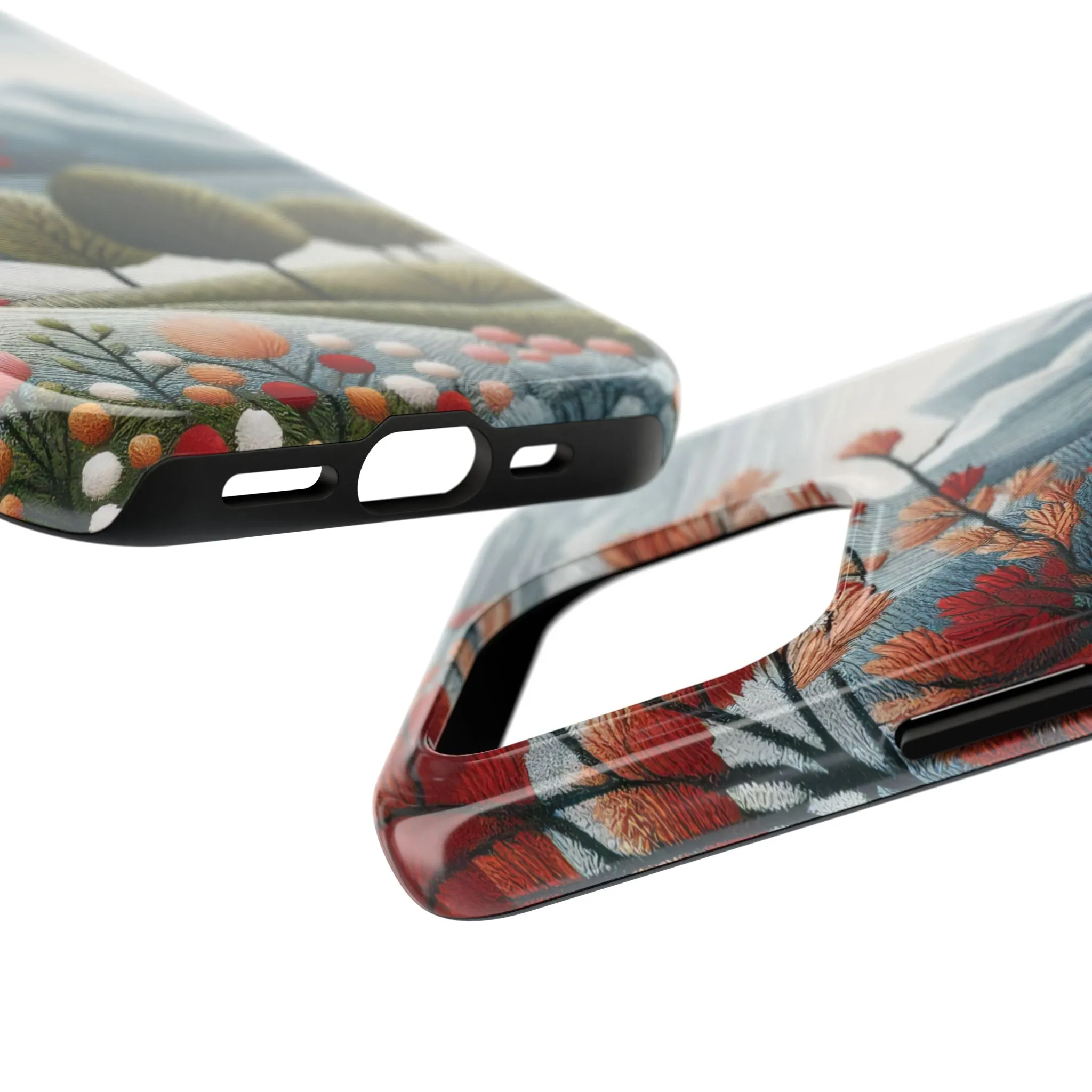 Nature-Inspired Tough Phone Cases - Vibrant Landscape Design for Outdoor Enthusiasts