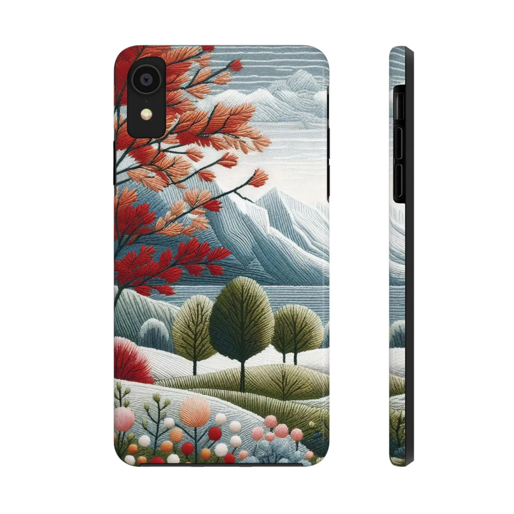 Nature-Inspired Tough Phone Cases - Vibrant Landscape Design for Outdoor Enthusiasts