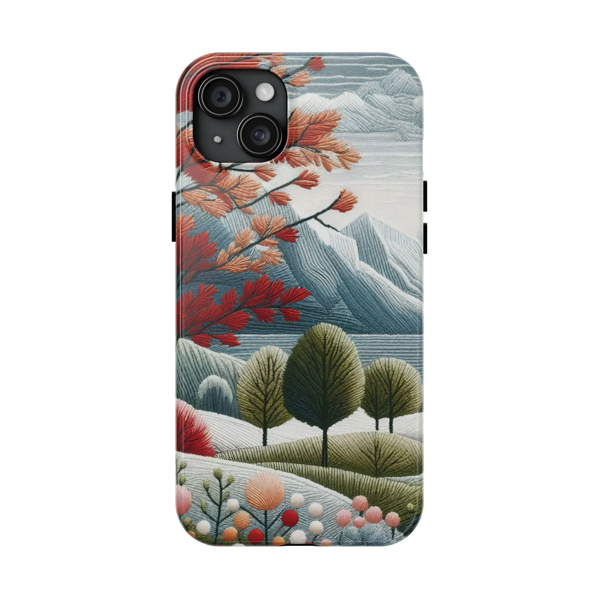 Nature-Inspired Tough Phone Cases - Vibrant Landscape Design for Outdoor Enthusiasts