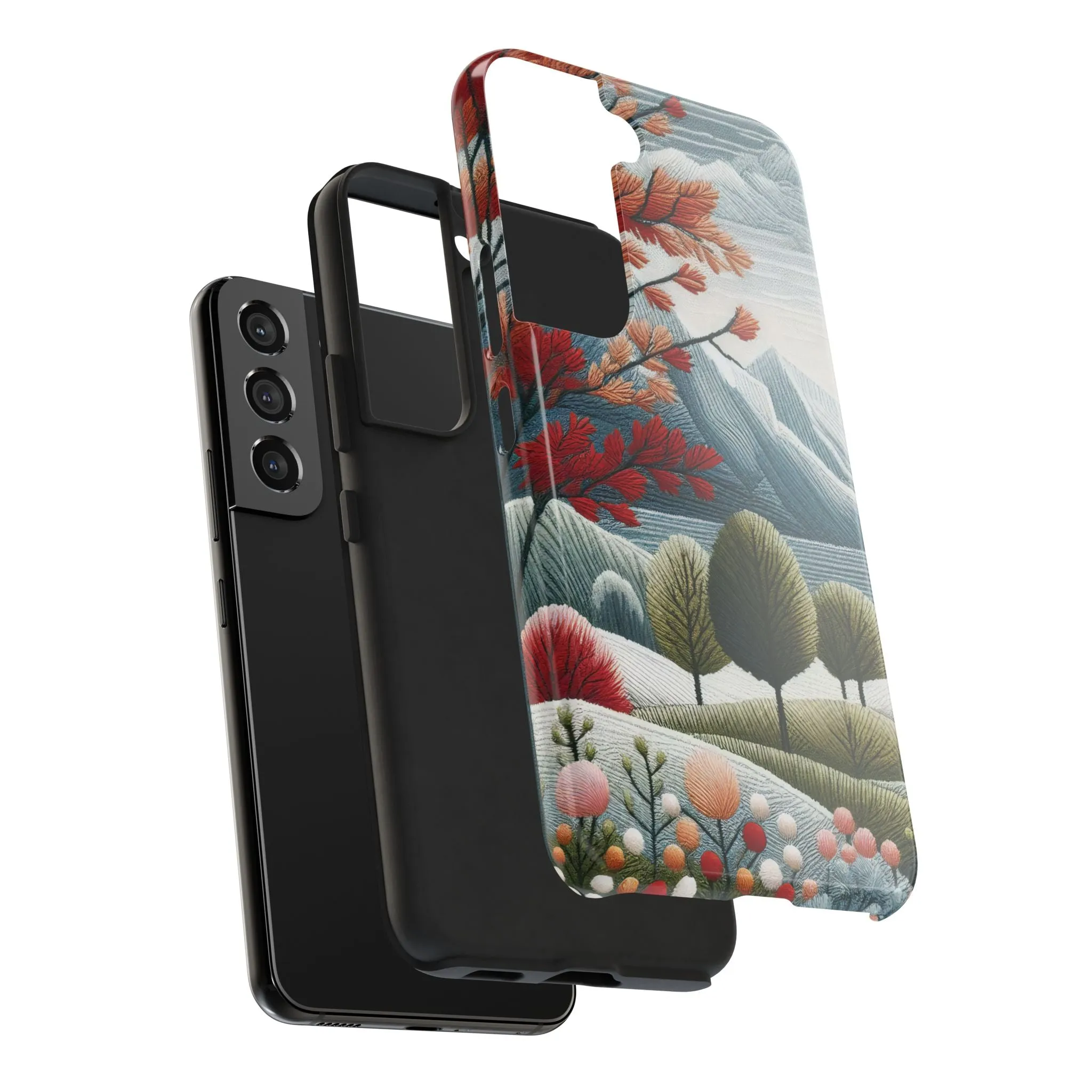 Nature-Inspired Tough Phone Cases - Vibrant Landscape Design for Outdoor Enthusiasts