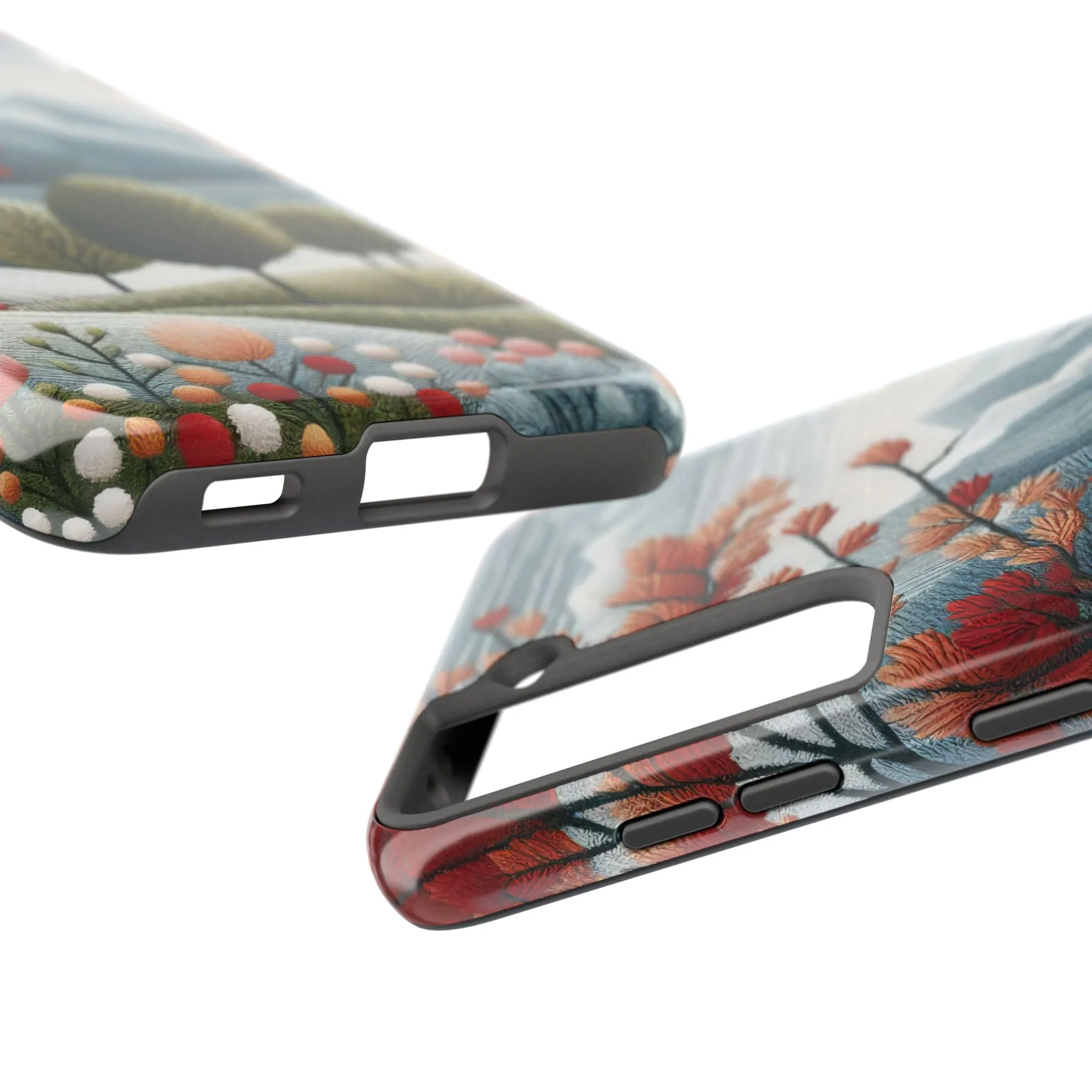 Nature-Inspired Tough Phone Cases - Vibrant Landscape Design for Outdoor Enthusiasts