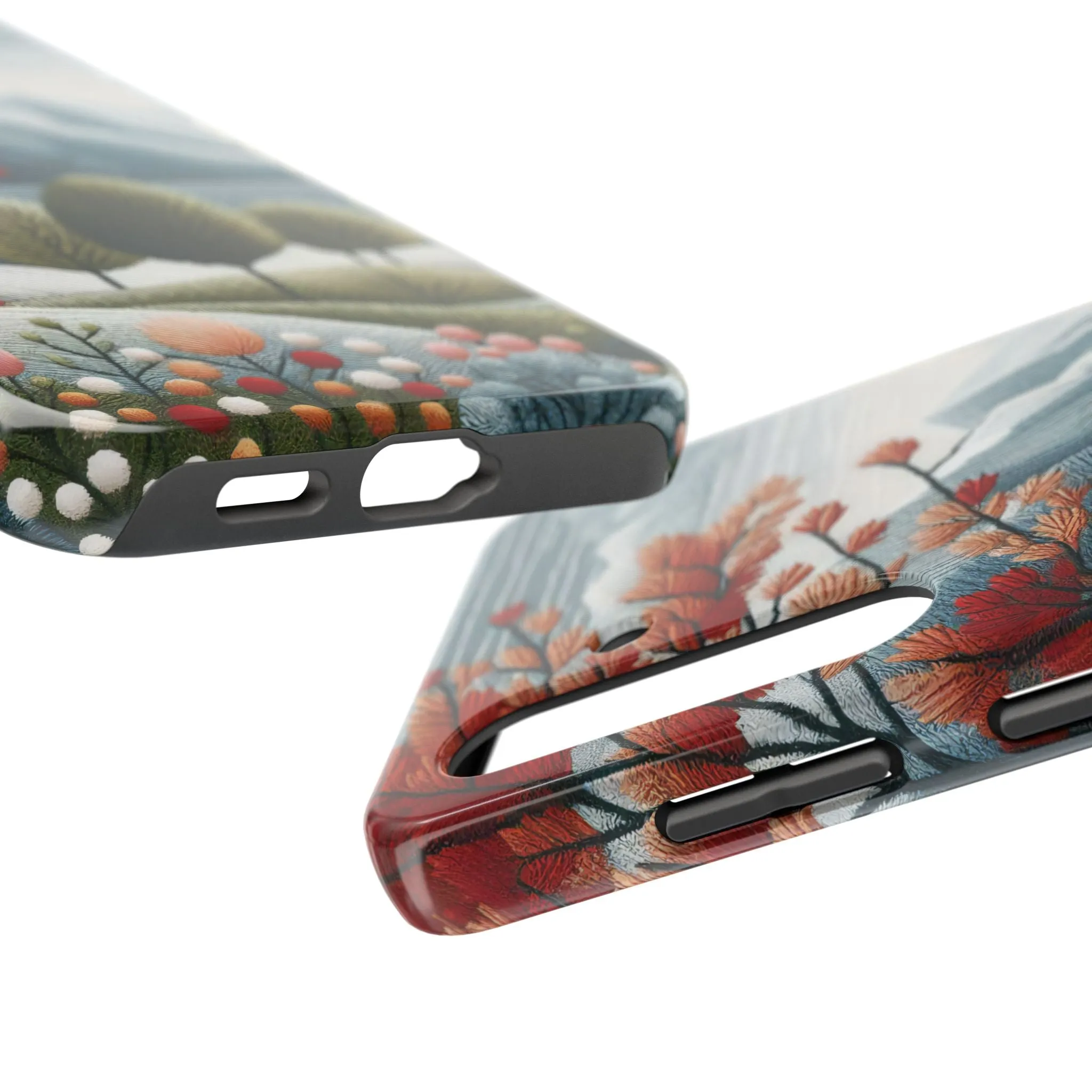 Nature-Inspired Tough Phone Cases - Vibrant Landscape Design for Outdoor Enthusiasts