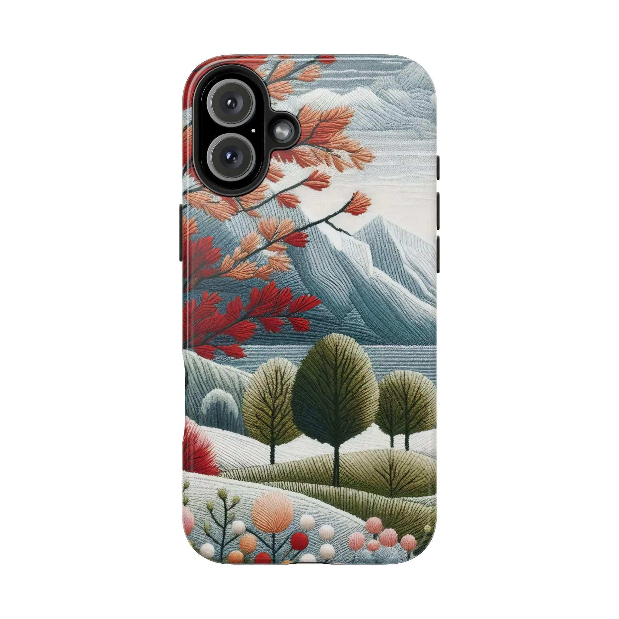 Nature-Inspired Tough Phone Cases - Vibrant Landscape Design for Outdoor Enthusiasts