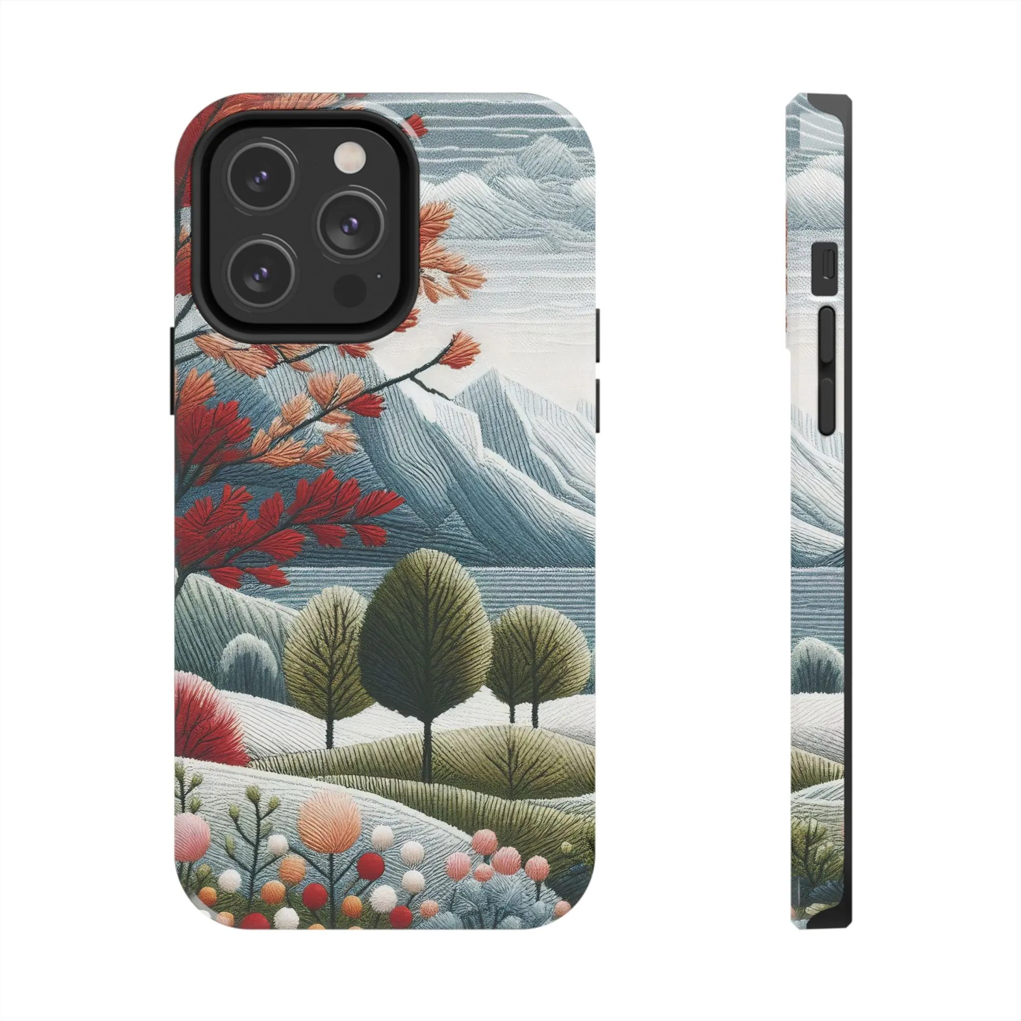 Nature-Inspired Tough Phone Cases - Vibrant Landscape Design for Outdoor Enthusiasts