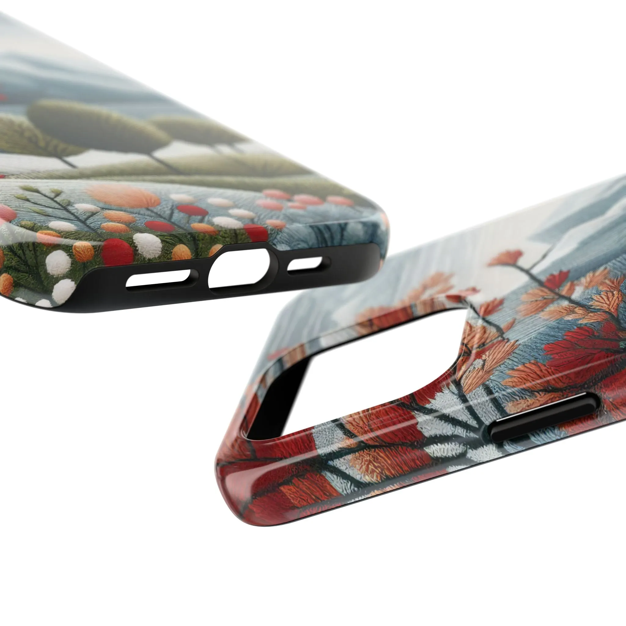 Nature-Inspired Tough Phone Cases - Vibrant Landscape Design for Outdoor Enthusiasts