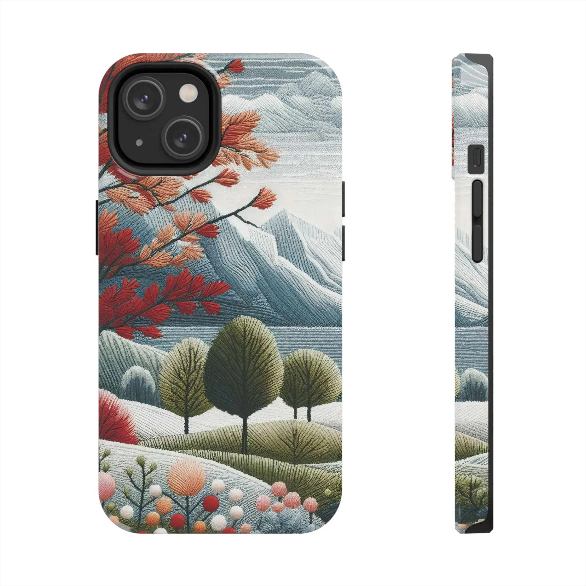 Nature-Inspired Tough Phone Cases - Vibrant Landscape Design for Outdoor Enthusiasts