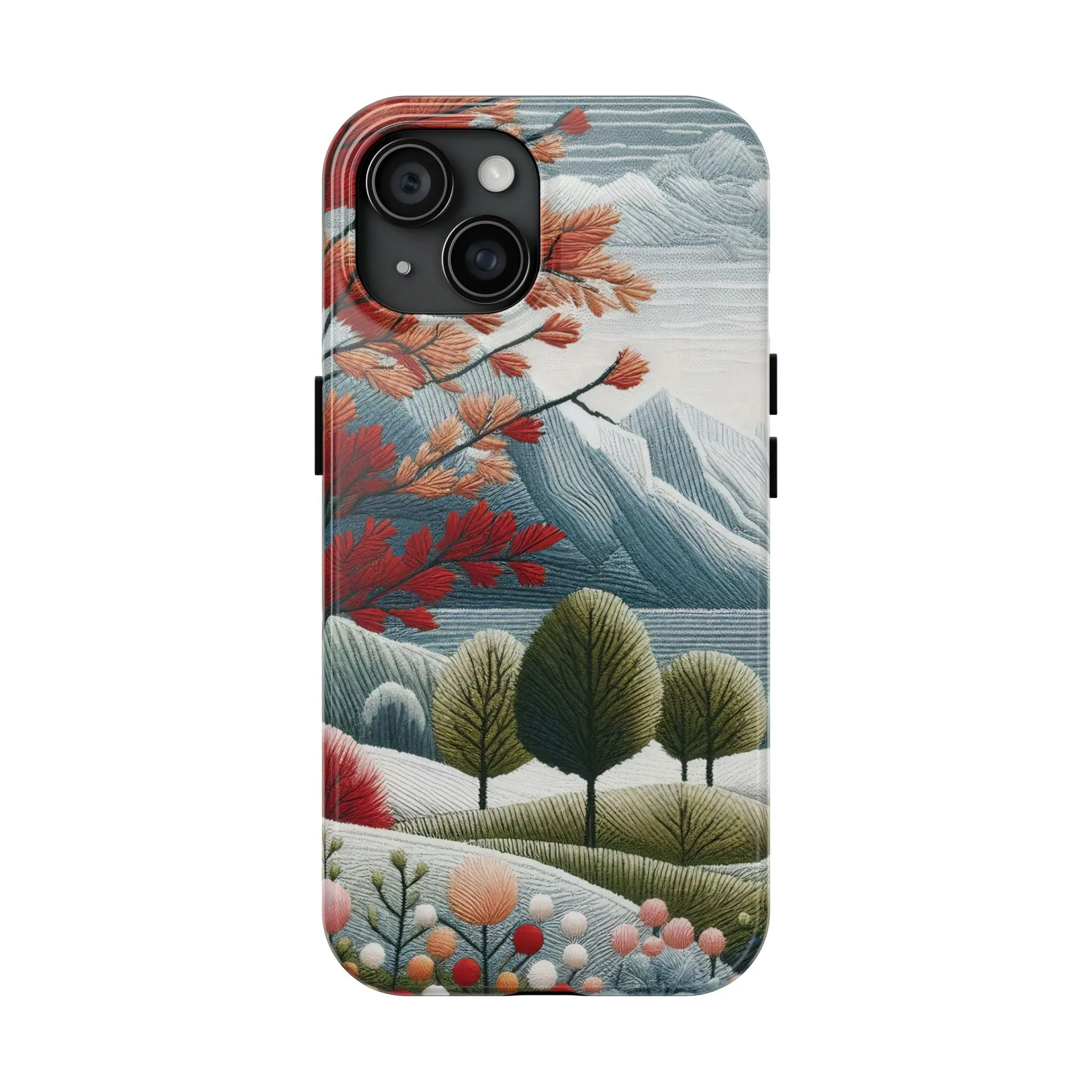 Nature-Inspired Tough Phone Cases - Vibrant Landscape Design for Outdoor Enthusiasts