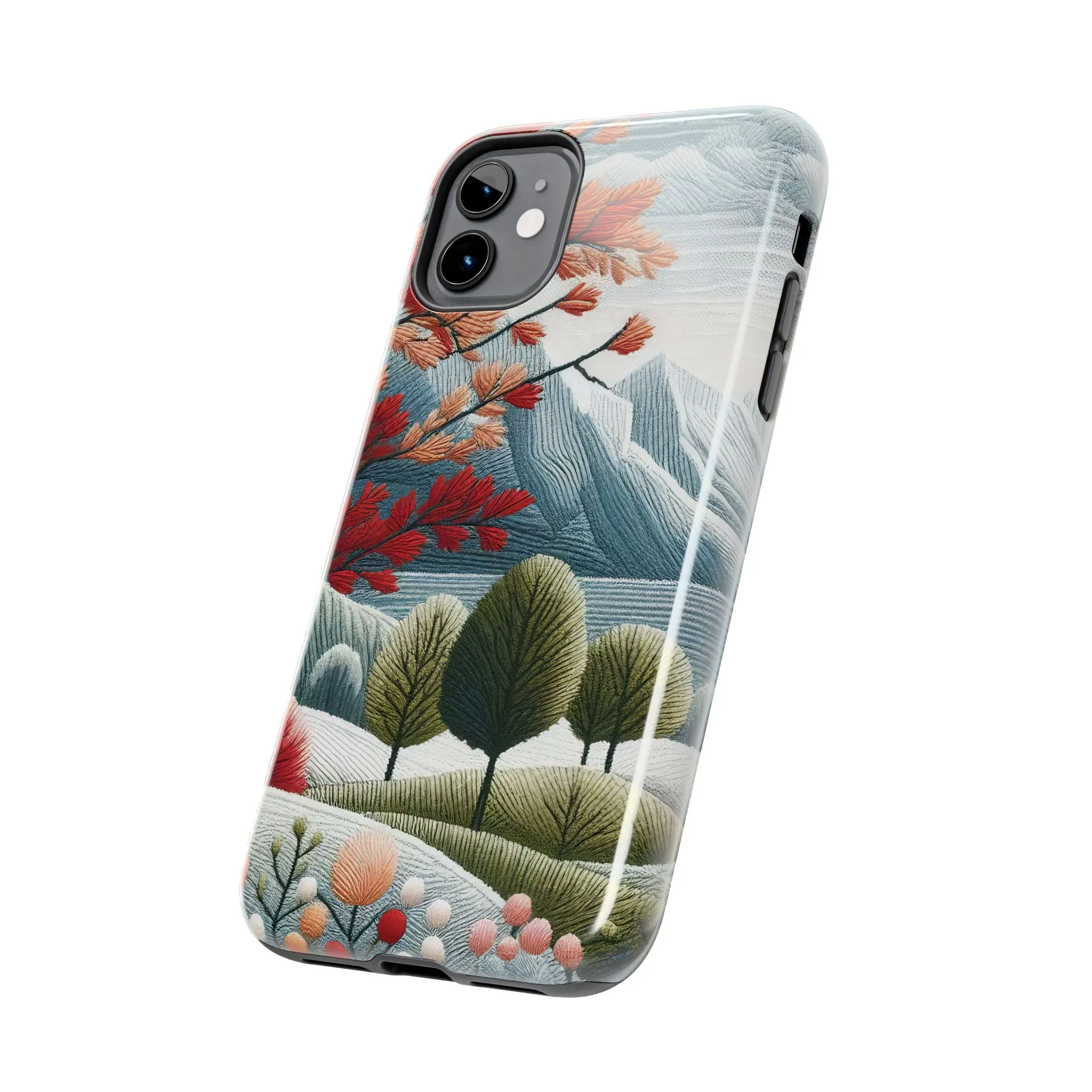 Nature-Inspired Tough Phone Cases - Vibrant Landscape Design for Outdoor Enthusiasts