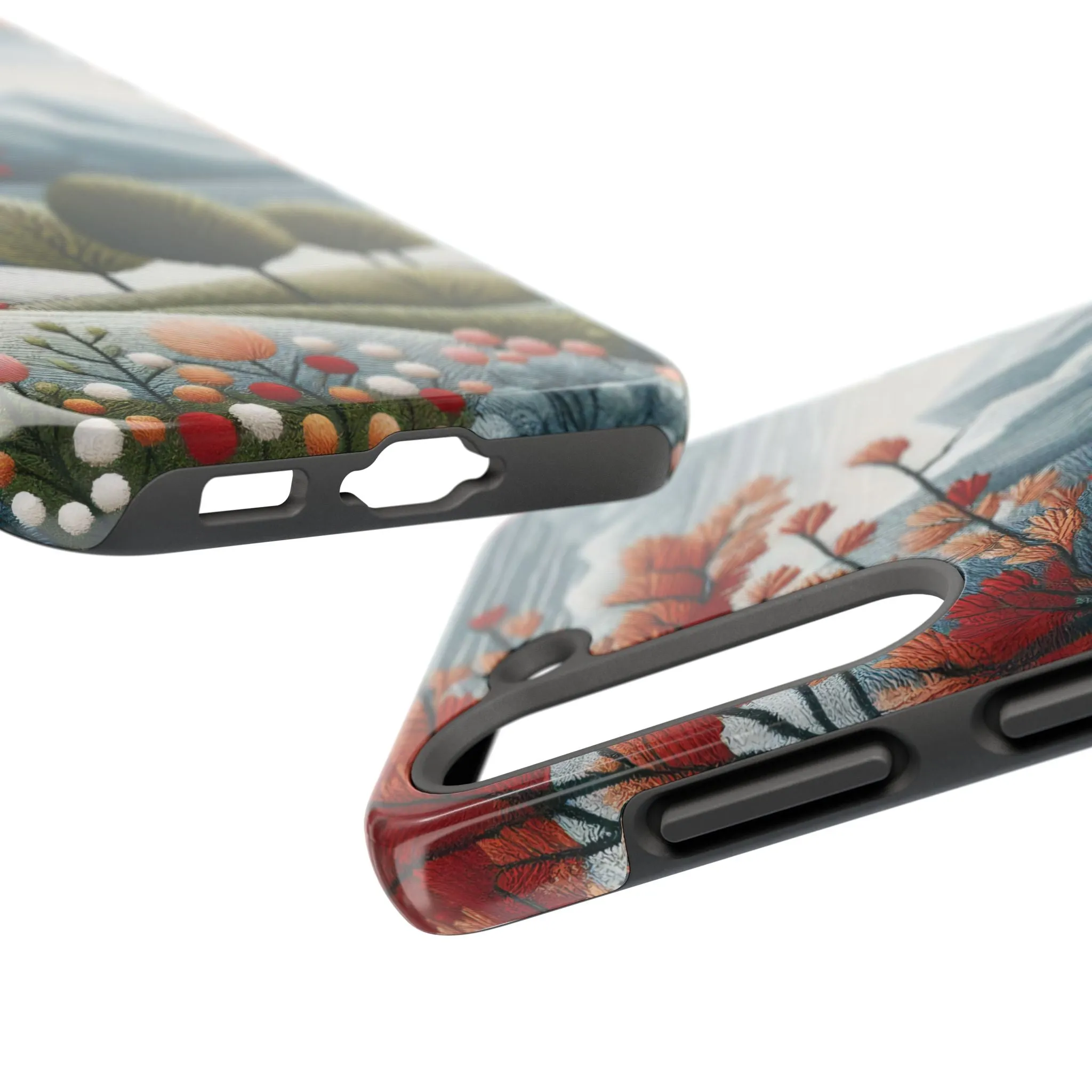 Nature-Inspired Tough Phone Cases - Vibrant Landscape Design for Outdoor Enthusiasts