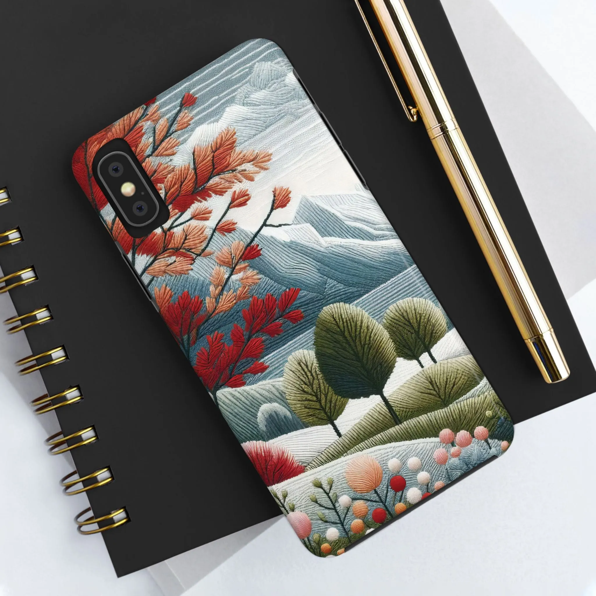 Nature-Inspired Tough Phone Cases - Vibrant Landscape Design for Outdoor Enthusiasts