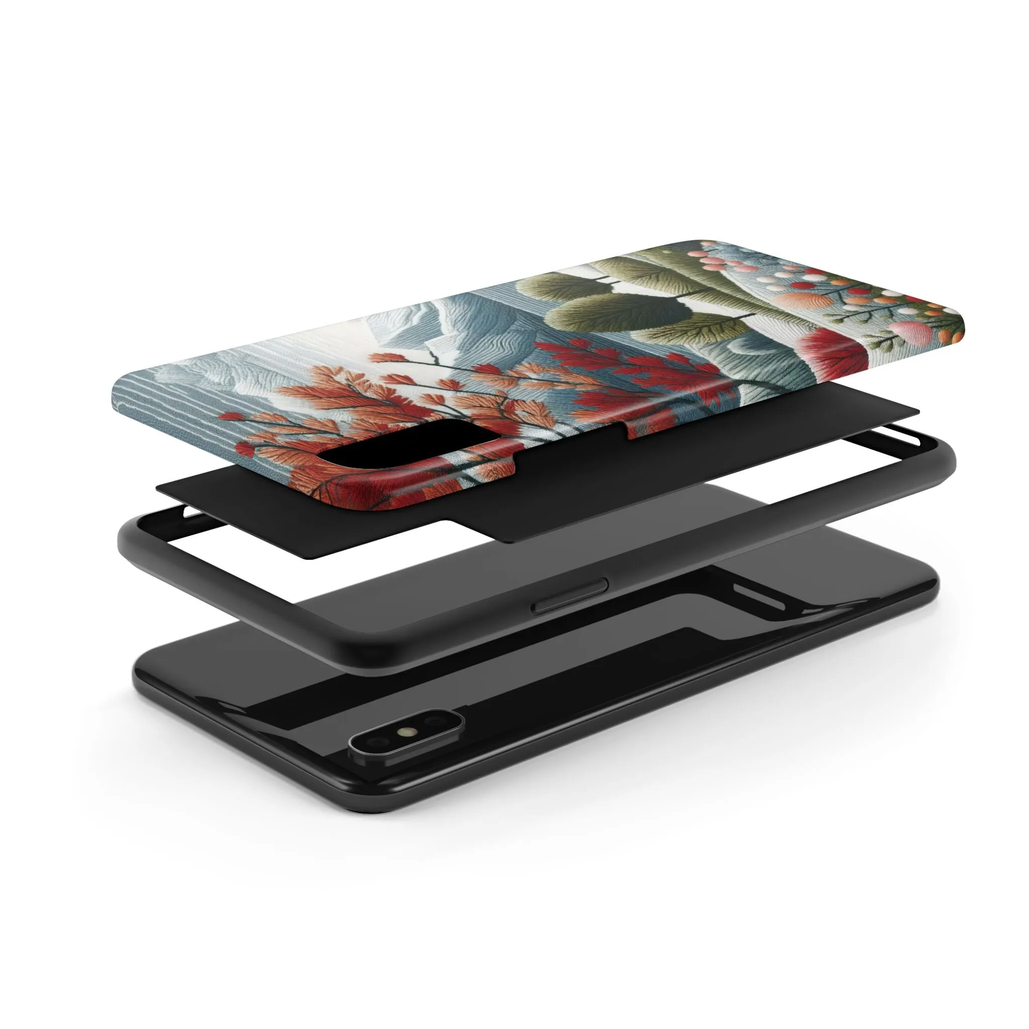 Nature-Inspired Tough Phone Cases - Vibrant Landscape Design for Outdoor Enthusiasts