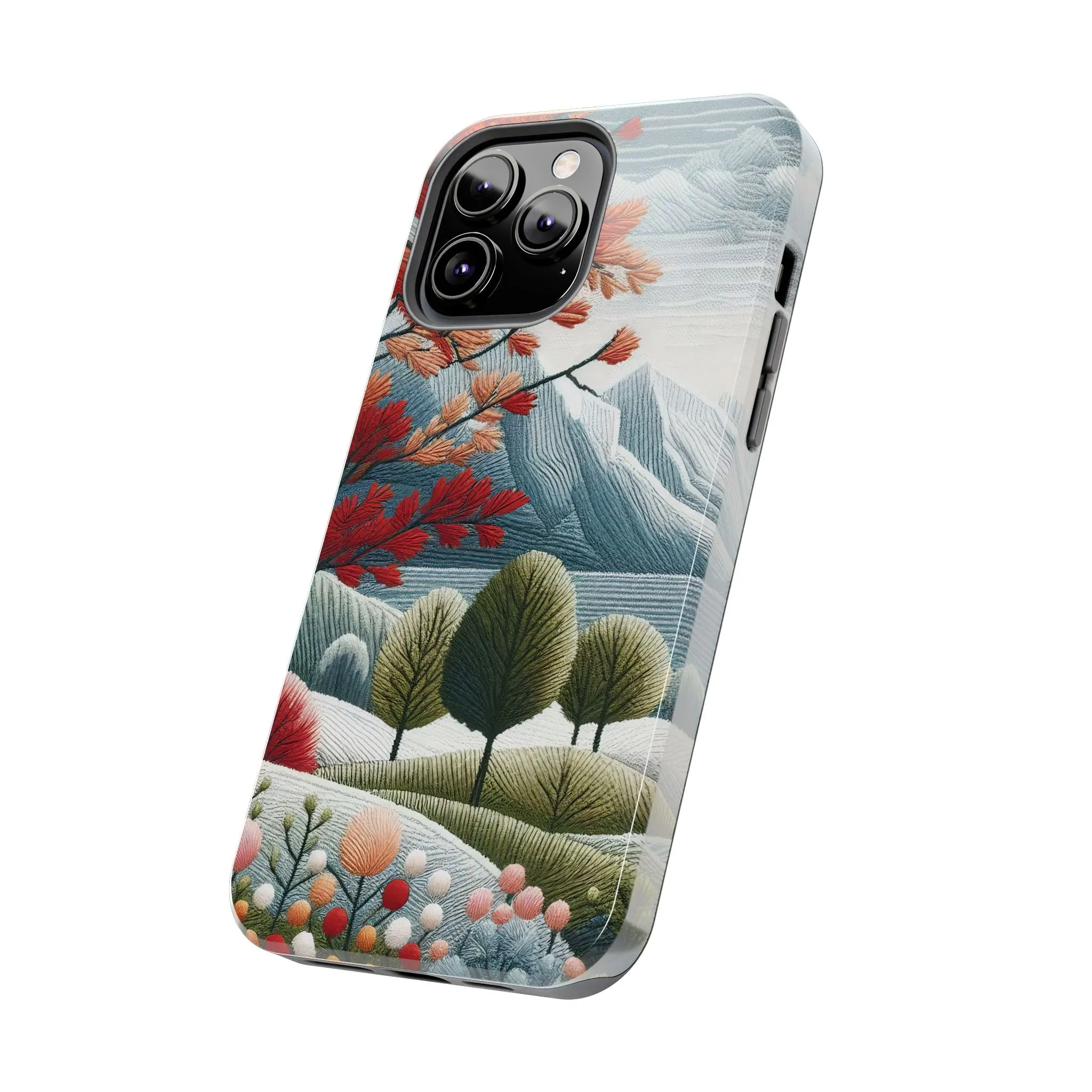 Nature-Inspired Tough Phone Cases - Vibrant Landscape Design for Outdoor Enthusiasts