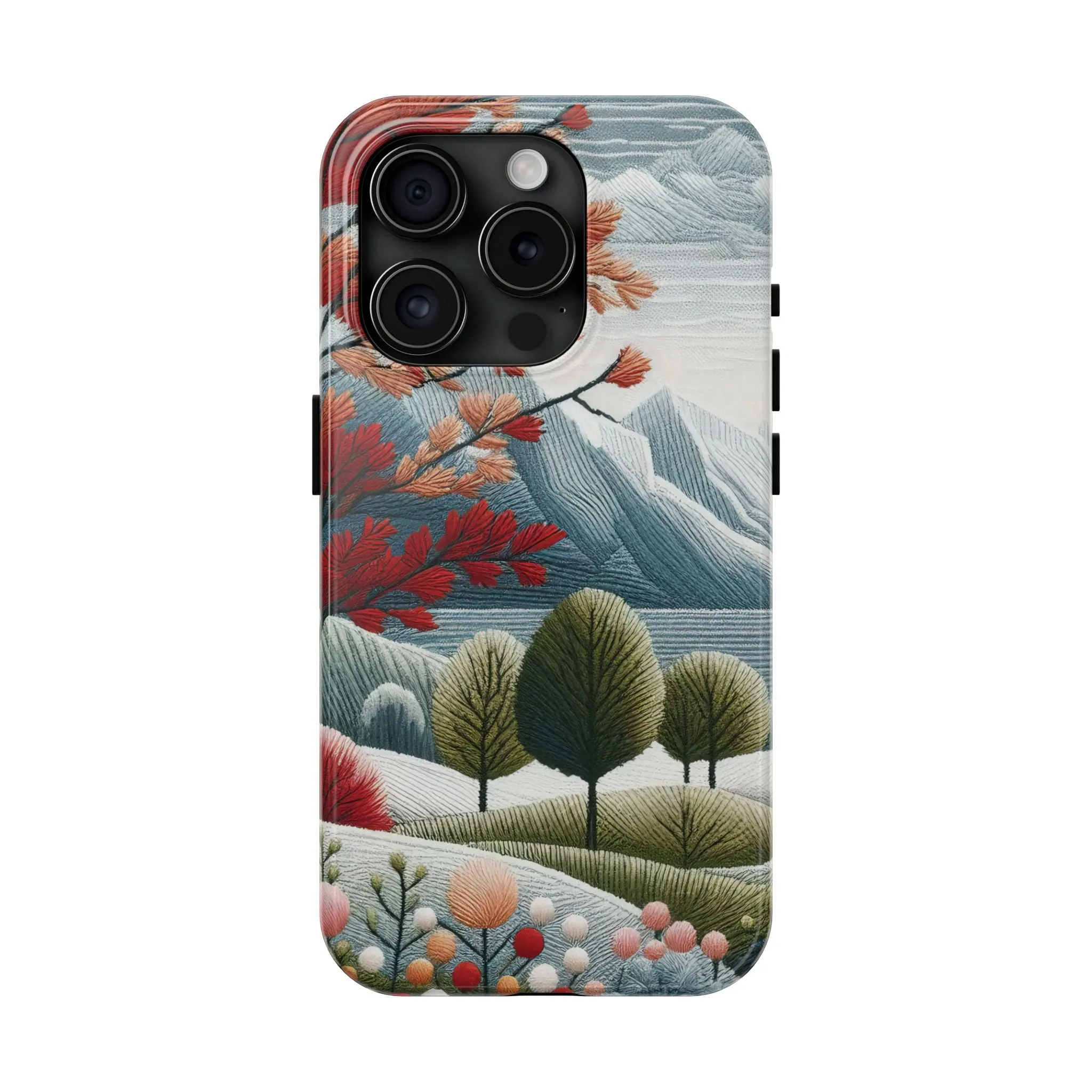 Nature-Inspired Tough Phone Cases - Vibrant Landscape Design for Outdoor Enthusiasts