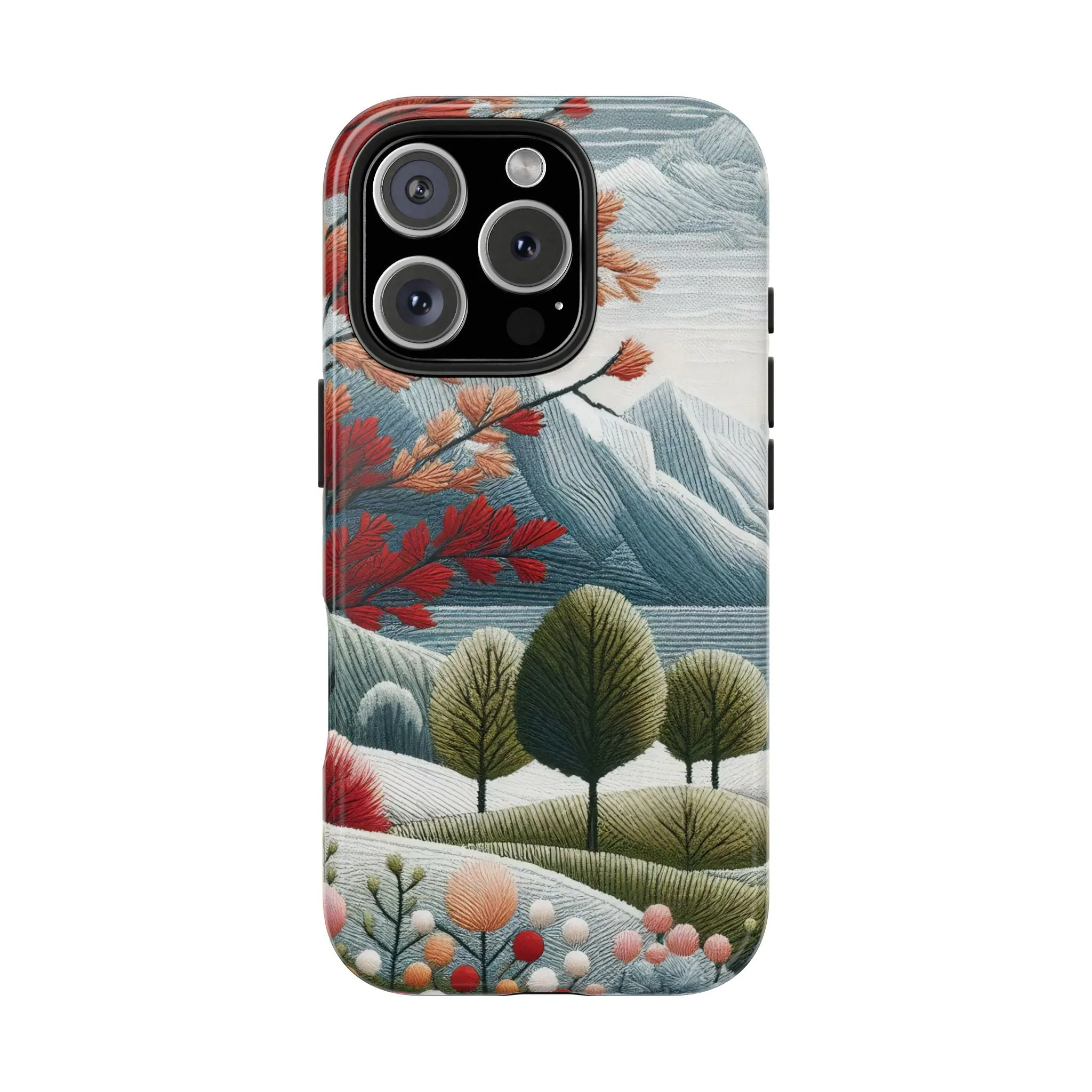 Nature-Inspired Tough Phone Cases - Vibrant Landscape Design for Outdoor Enthusiasts