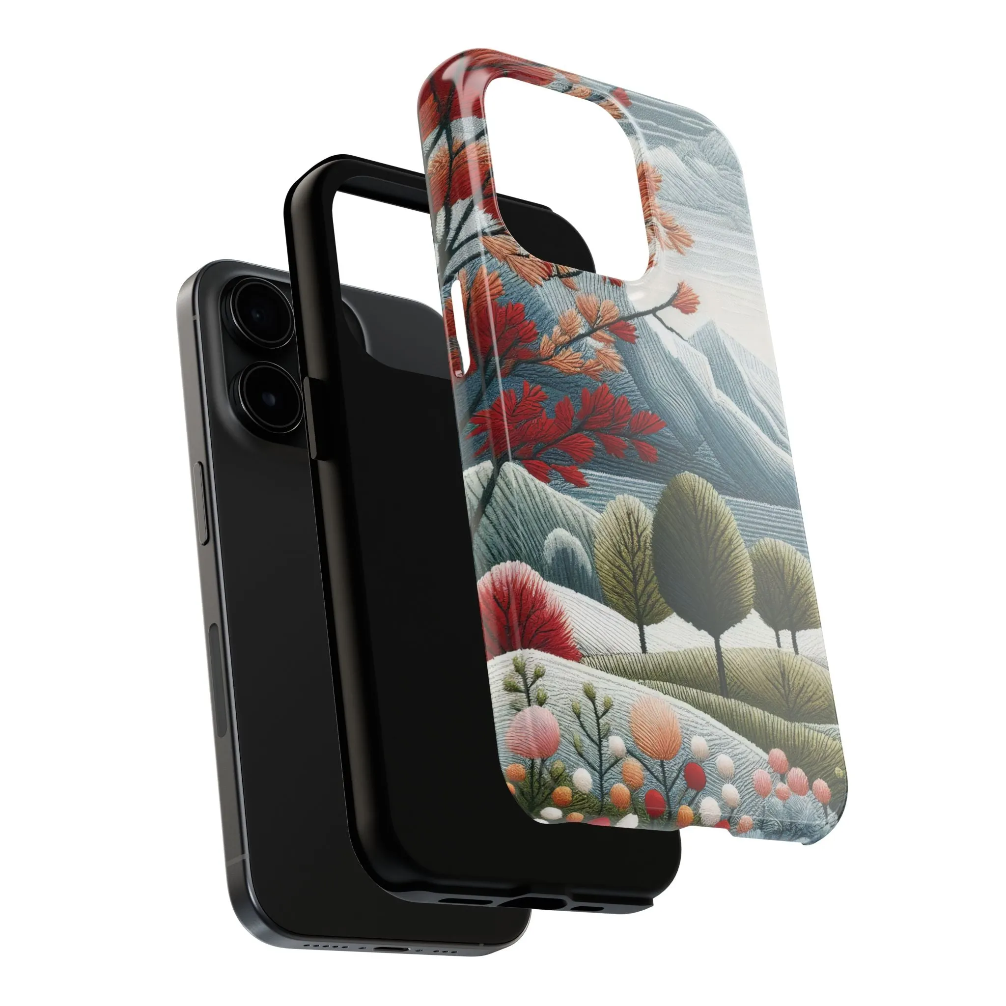 Nature-Inspired Tough Phone Cases - Vibrant Landscape Design for Outdoor Enthusiasts