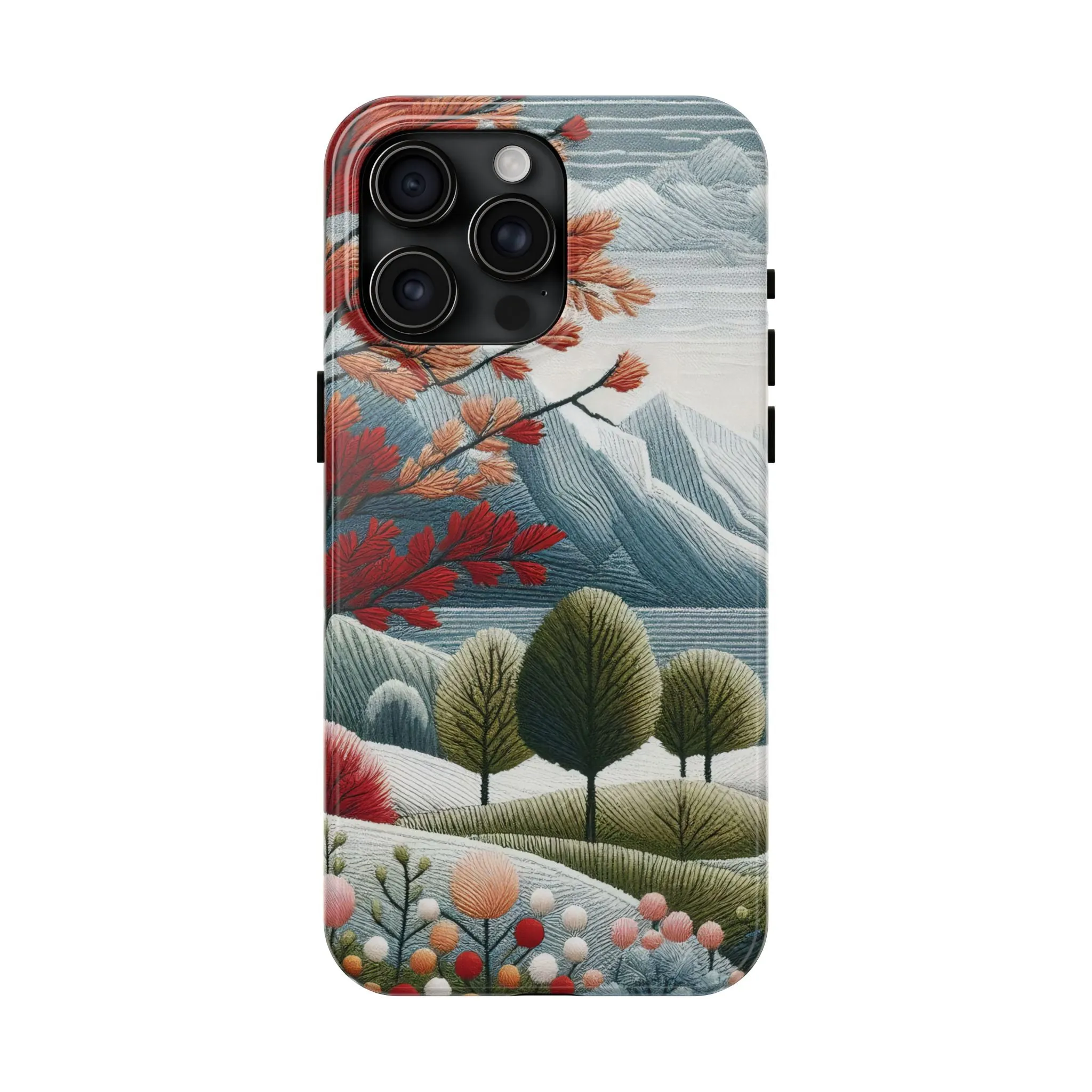 Nature-Inspired Tough Phone Cases - Vibrant Landscape Design for Outdoor Enthusiasts