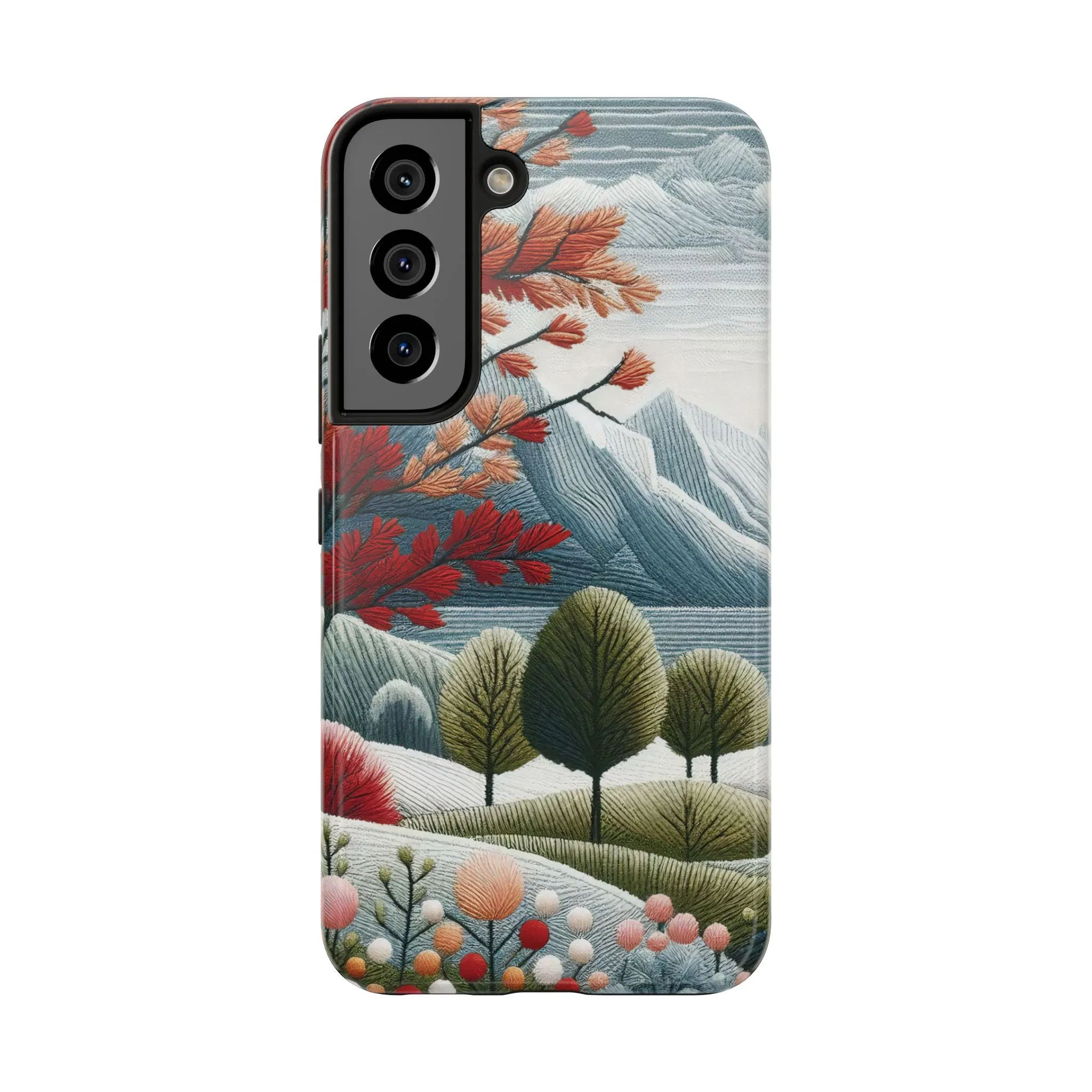 Nature-Inspired Tough Phone Cases - Vibrant Landscape Design for Outdoor Enthusiasts