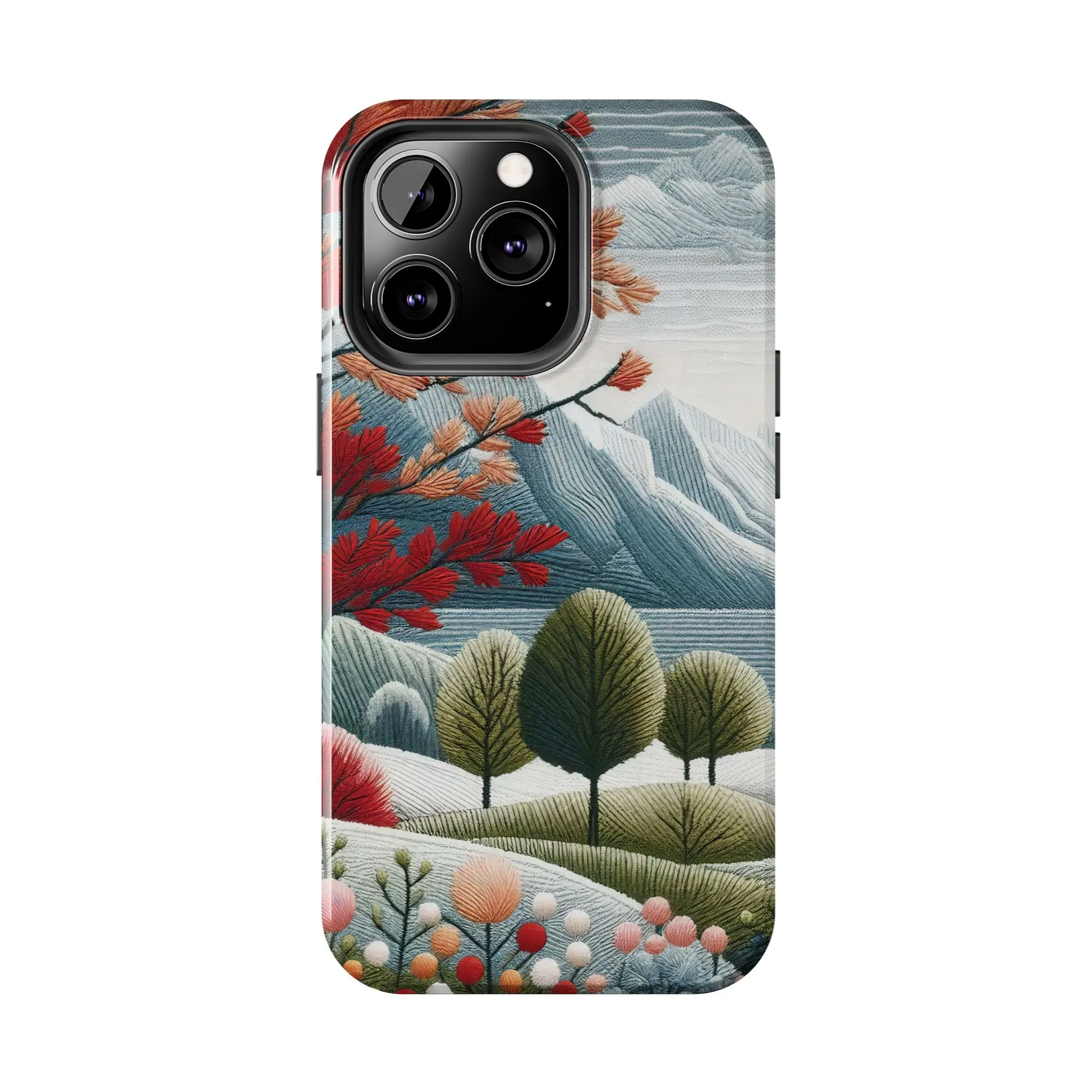 Nature-Inspired Tough Phone Cases - Vibrant Landscape Design for Outdoor Enthusiasts