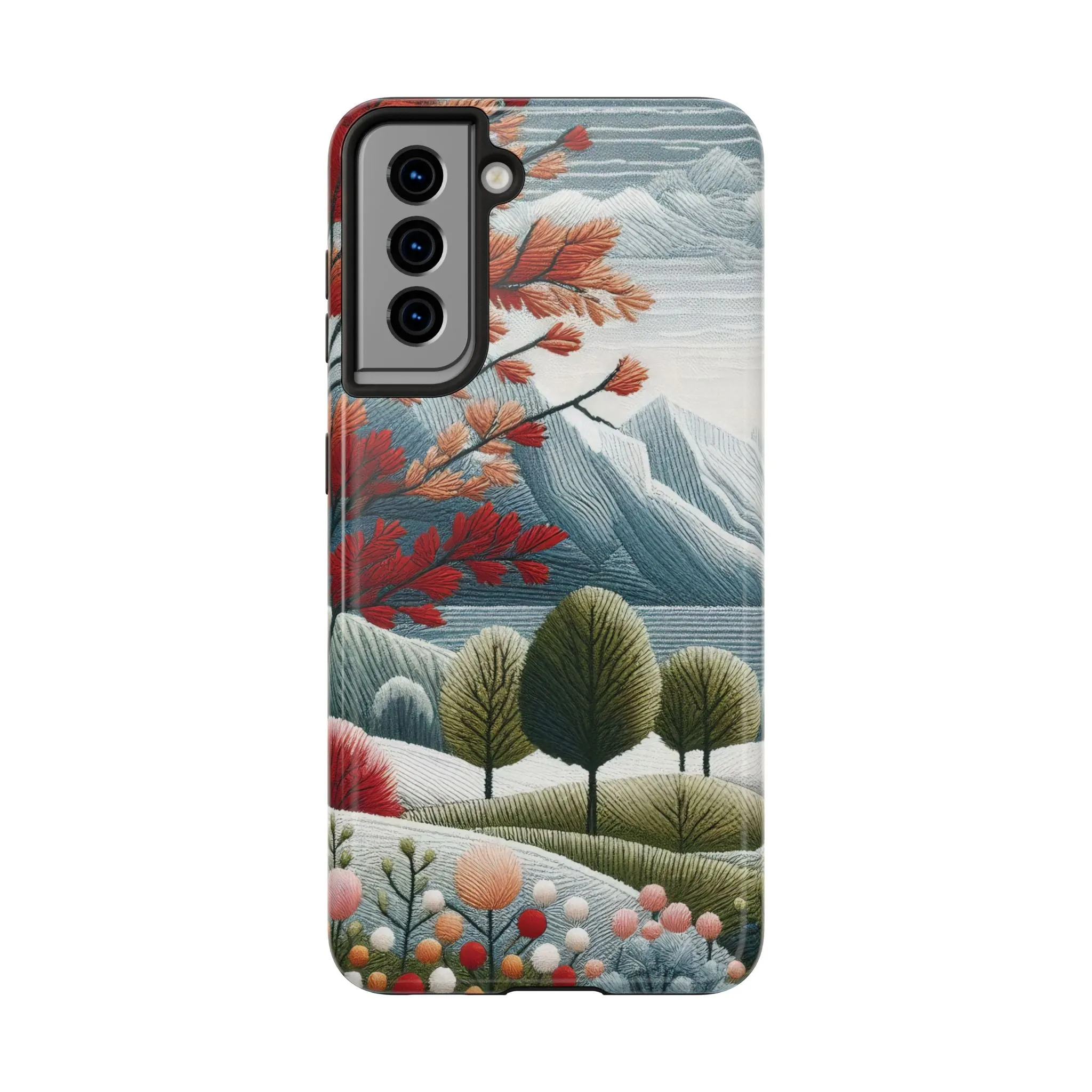 Nature-Inspired Tough Phone Cases - Vibrant Landscape Design for Outdoor Enthusiasts