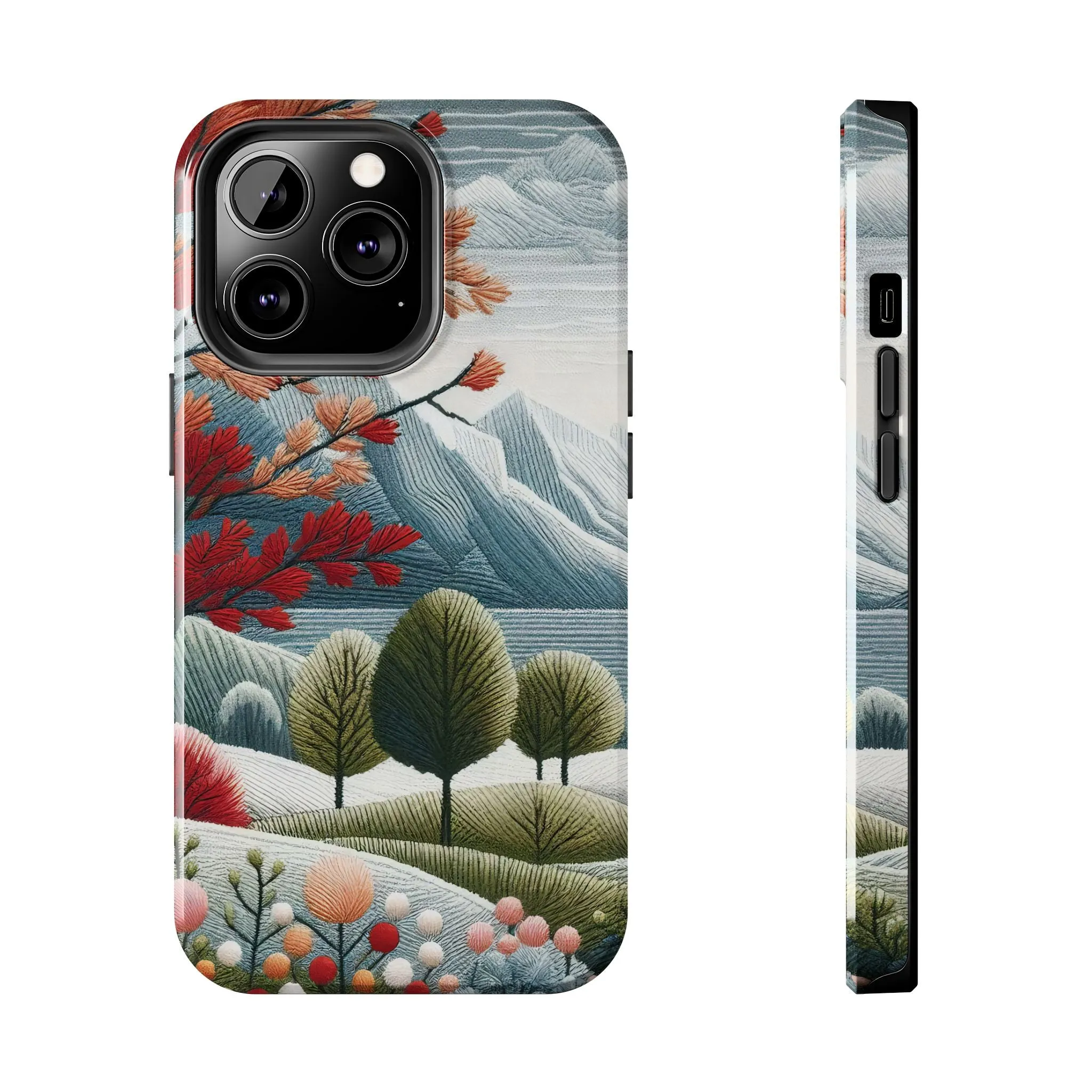 Nature-Inspired Tough Phone Cases - Vibrant Landscape Design for Outdoor Enthusiasts