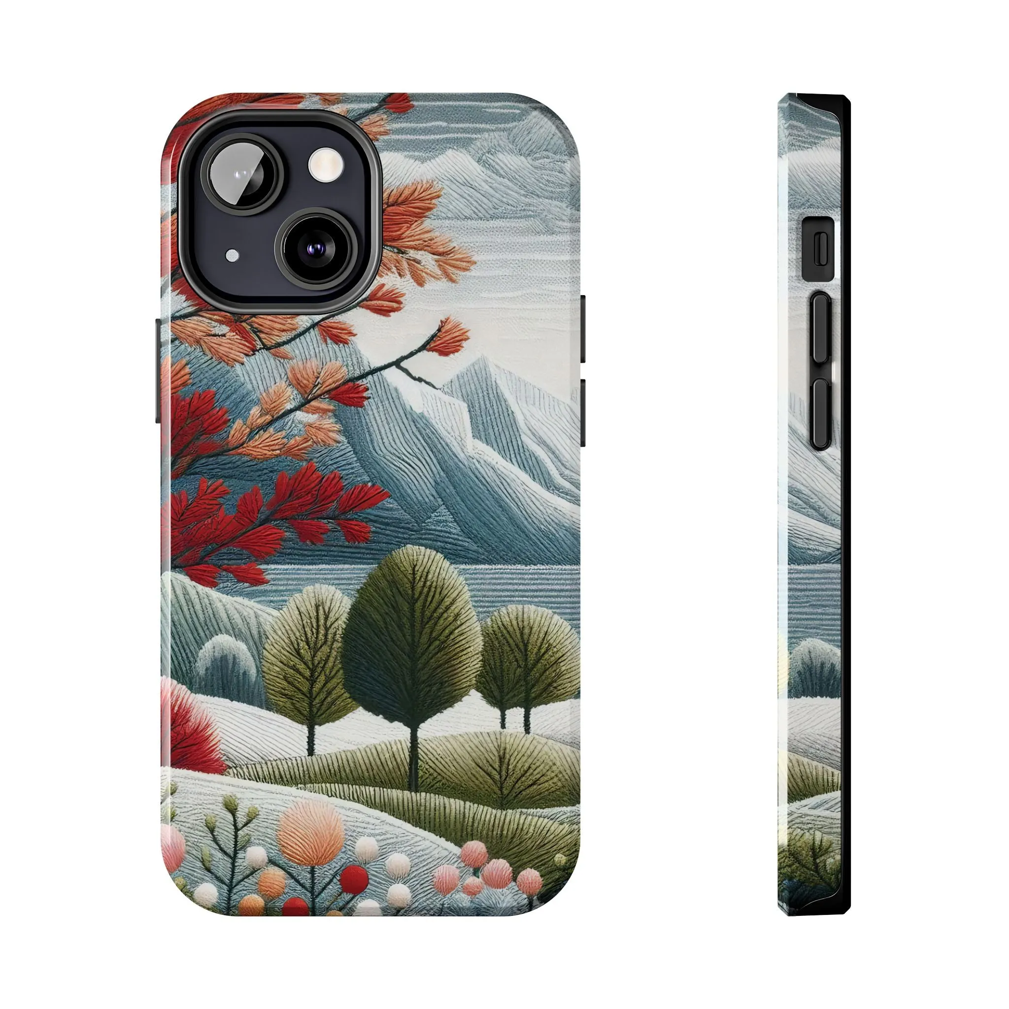 Nature-Inspired Tough Phone Cases - Vibrant Landscape Design for Outdoor Enthusiasts