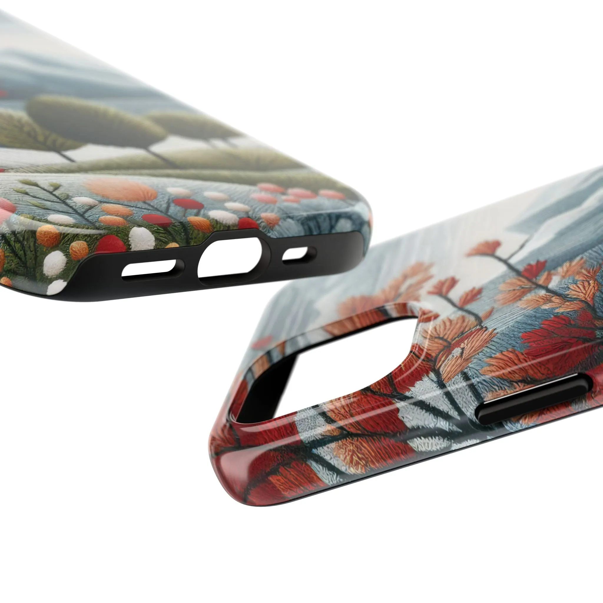 Nature-Inspired Tough Phone Cases - Vibrant Landscape Design for Outdoor Enthusiasts