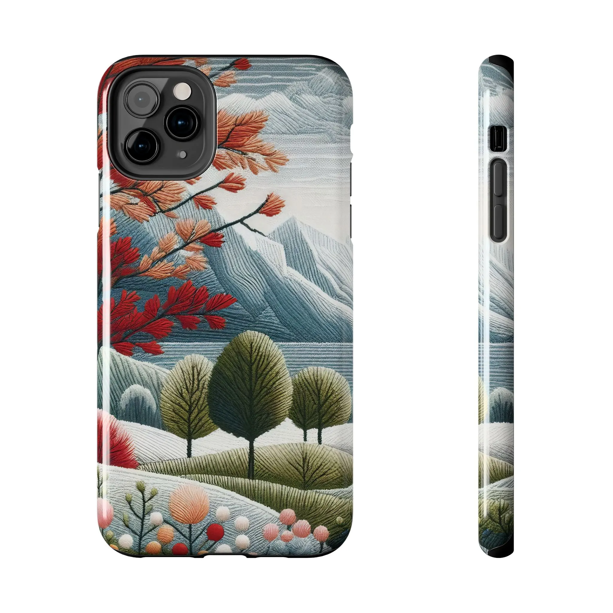 Nature-Inspired Tough Phone Cases - Vibrant Landscape Design for Outdoor Enthusiasts