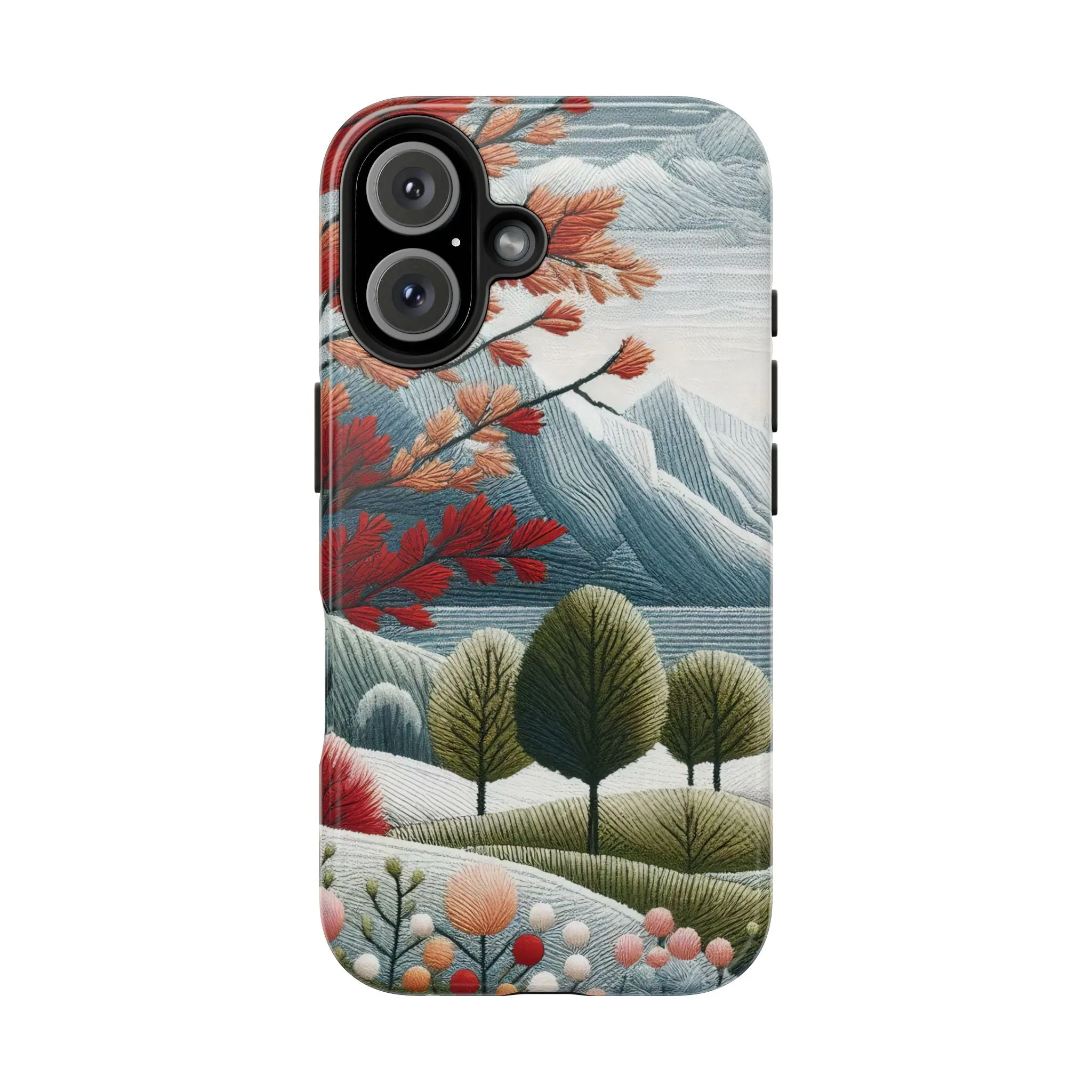 Nature-Inspired Tough Phone Cases - Vibrant Landscape Design for Outdoor Enthusiasts