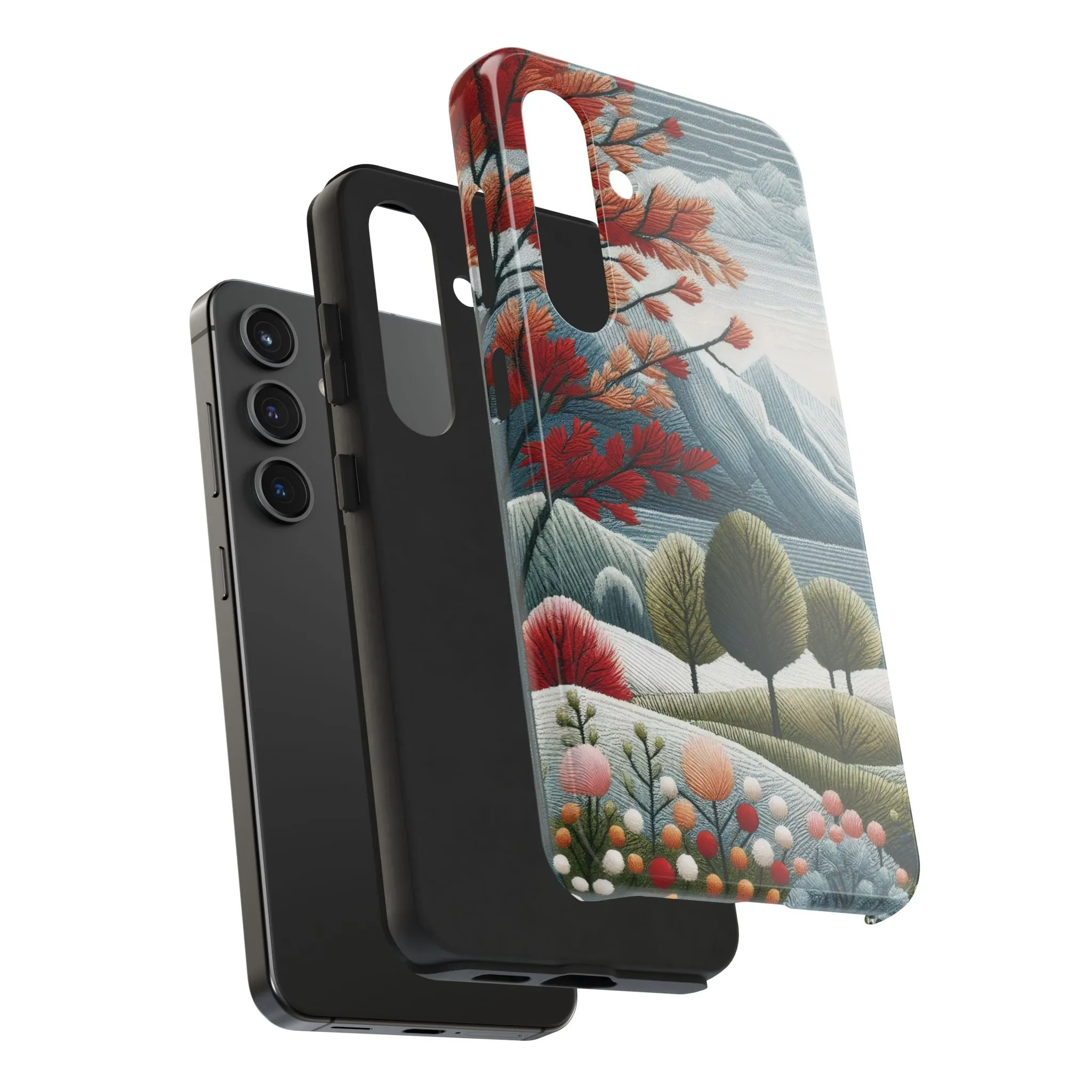 Nature-Inspired Tough Phone Cases - Vibrant Landscape Design for Outdoor Enthusiasts