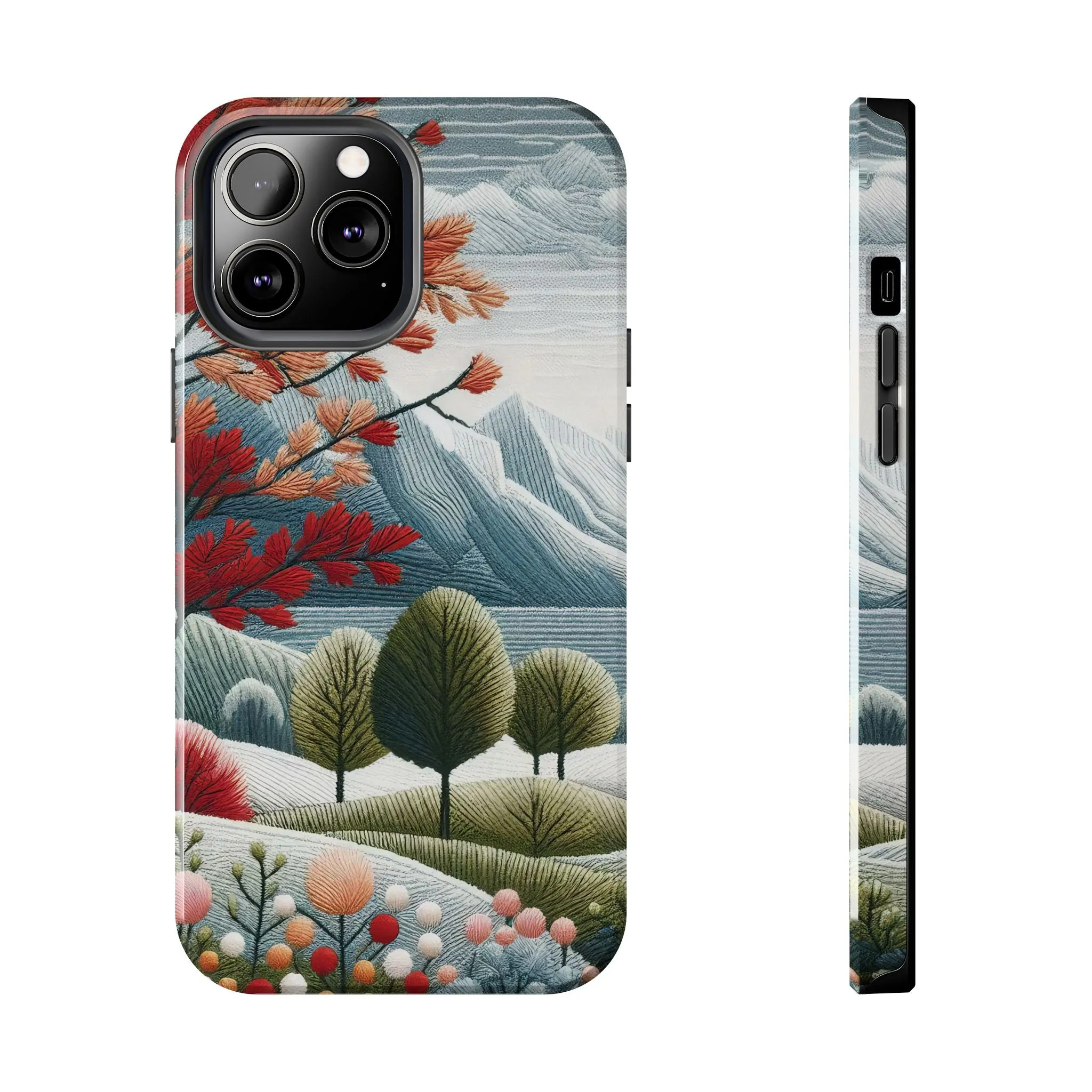 Nature-Inspired Tough Phone Cases - Vibrant Landscape Design for Outdoor Enthusiasts