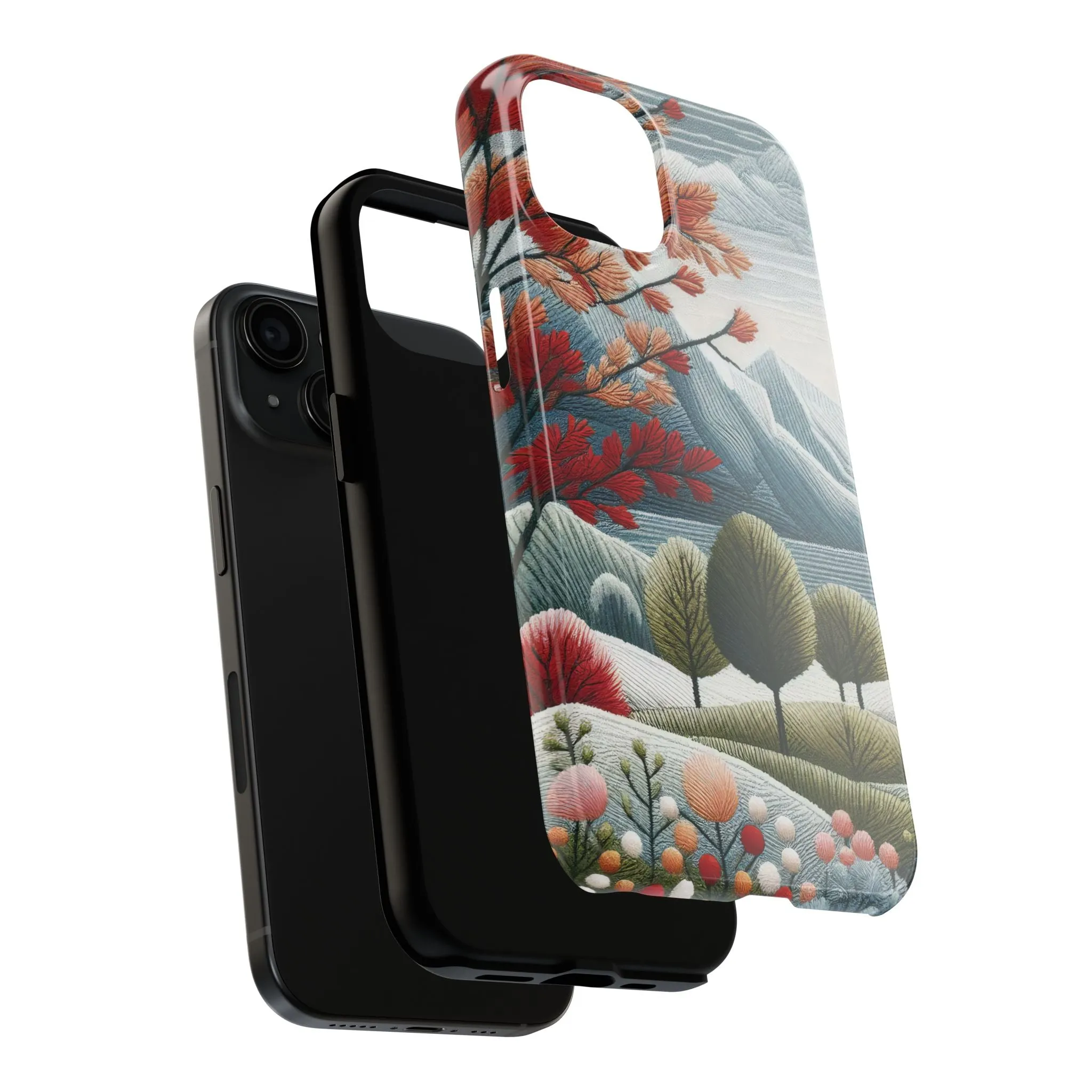 Nature-Inspired Tough Phone Cases - Vibrant Landscape Design for Outdoor Enthusiasts