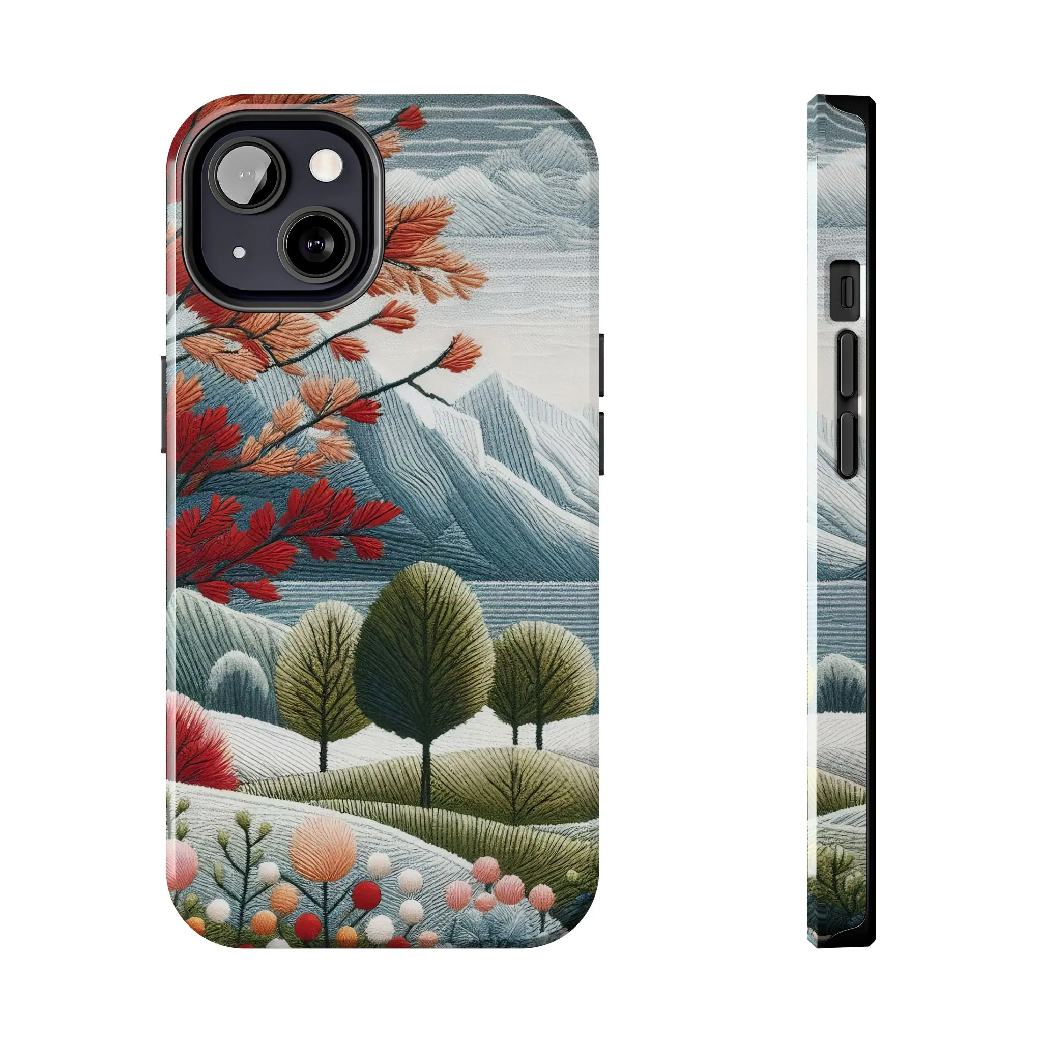 Nature-Inspired Tough Phone Cases - Vibrant Landscape Design for Outdoor Enthusiasts