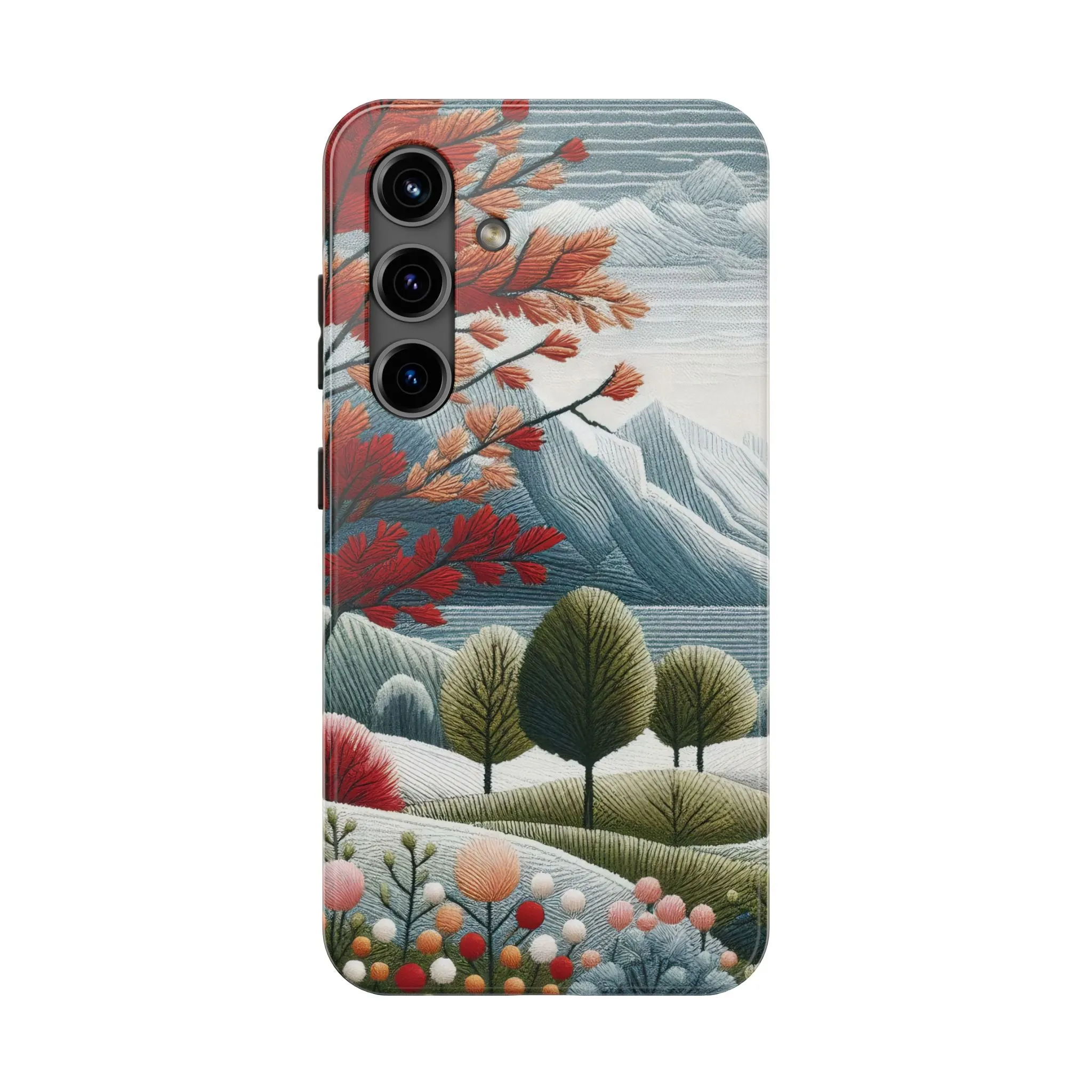 Nature-Inspired Tough Phone Cases - Vibrant Landscape Design for Outdoor Enthusiasts