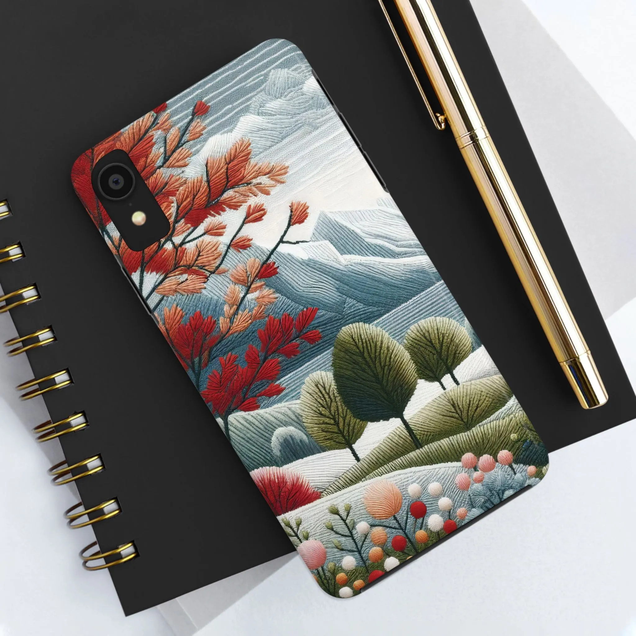 Nature-Inspired Tough Phone Cases - Vibrant Landscape Design for Outdoor Enthusiasts