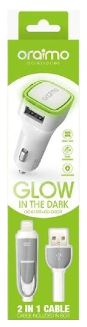 Oraimo Glow Car Charger & Data Cable CC-61DR   CD-D2CR