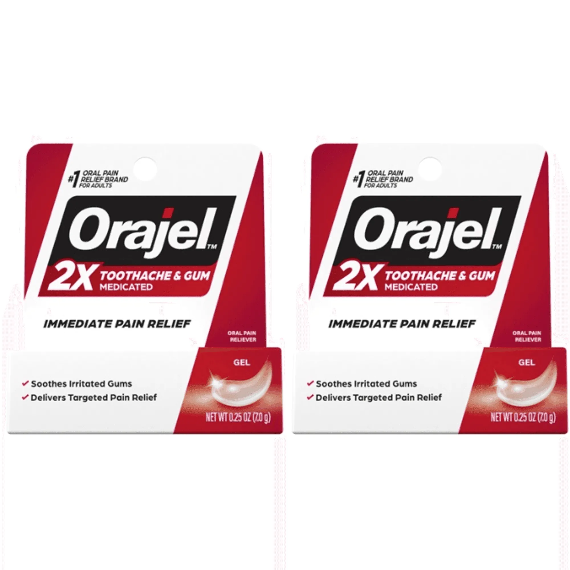 Orajel 2X Toothache and Gum Medicated Oral Pain Reliever Gel