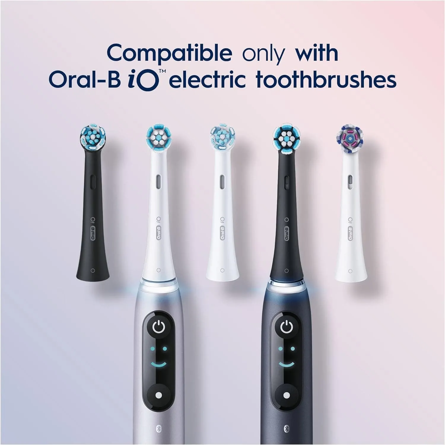 Oral-B iO Gentle Care Electric Toothbrush Head, Twisted & Angled Bristles for Deeper Plaque Removal, Pack of 4 Toothbrush Heads, Suitable for Mailbox, White