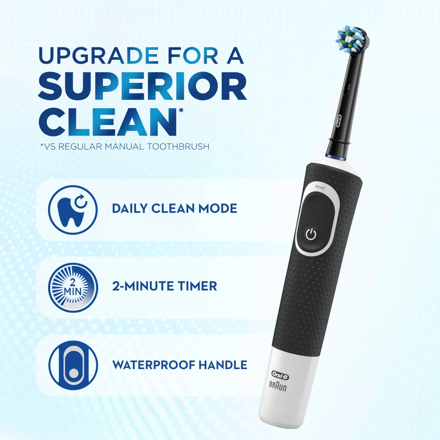 Oral-B Pro 100 CrossAction Electric Toothbrush with Travel Case.