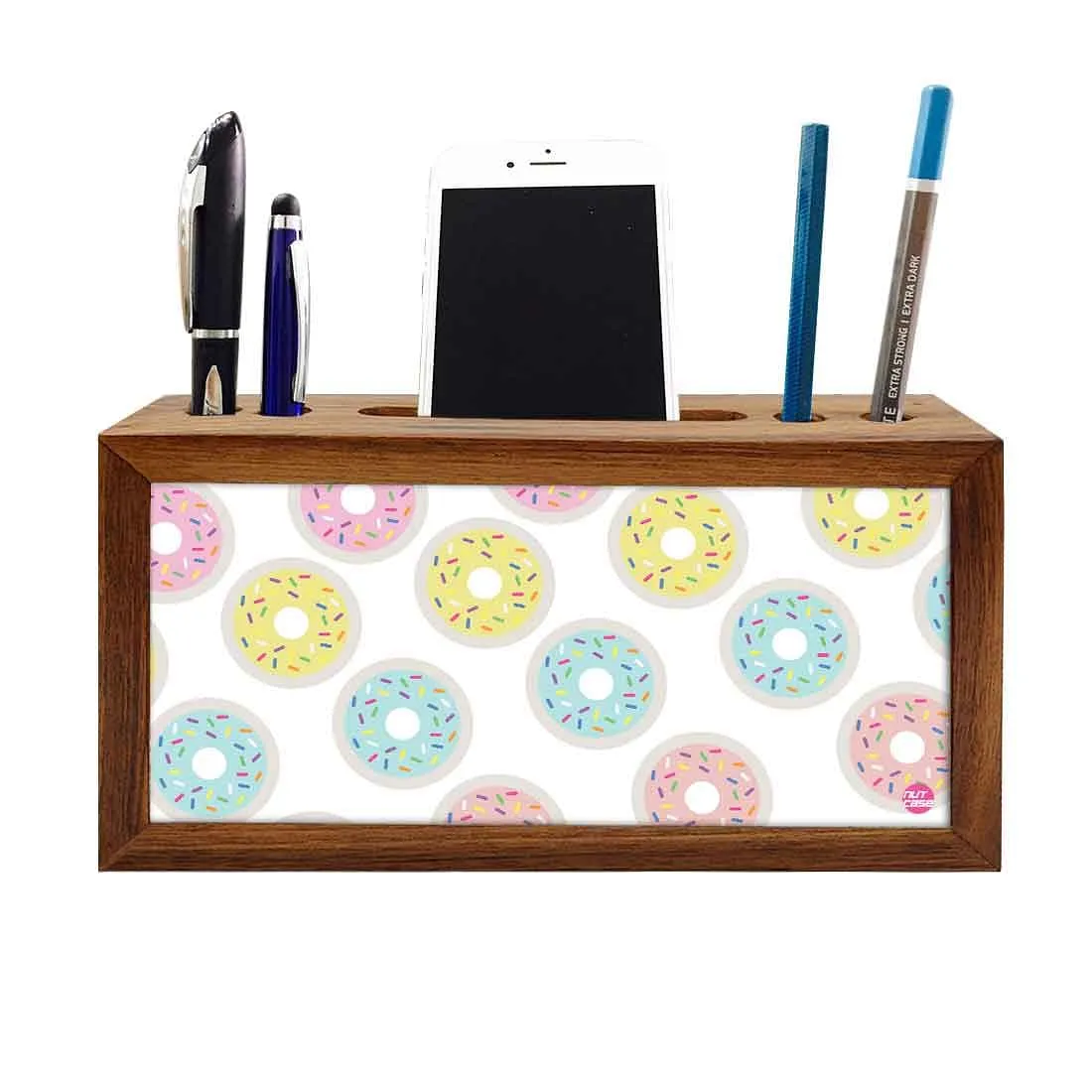 Pen Mobile Stand Holder Desk Organizer - Donuts