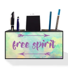 Pen Mobile Stand Holder Desk Organizer - Free Spirit  Watercolor