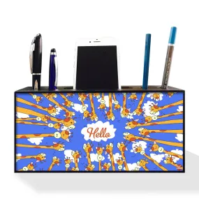 Pen Mobile Stand Holder Desk Organizer - Long Giraff Hello