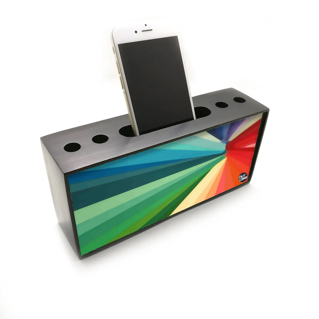 Pen Mobile Stand Holder Desk Organizer - Multicolor Strips