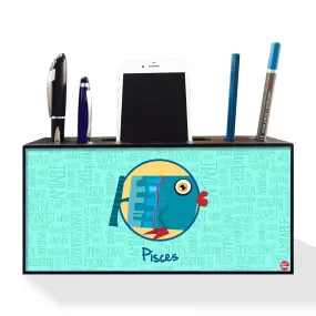 Pen Mobile Stand Holder Desk Organizer - Pisces Blue