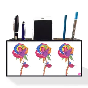 Pen Mobile Stand Holder Desk Organizer - POP Art Rose