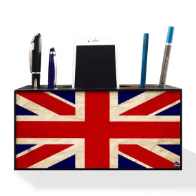 Pen Mobile Stand Holder Desk Organizer - UK Union Jack Bristish Flag