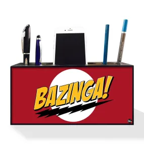 Pen Stand With Mobile Holder for Office Desk - Bazinga